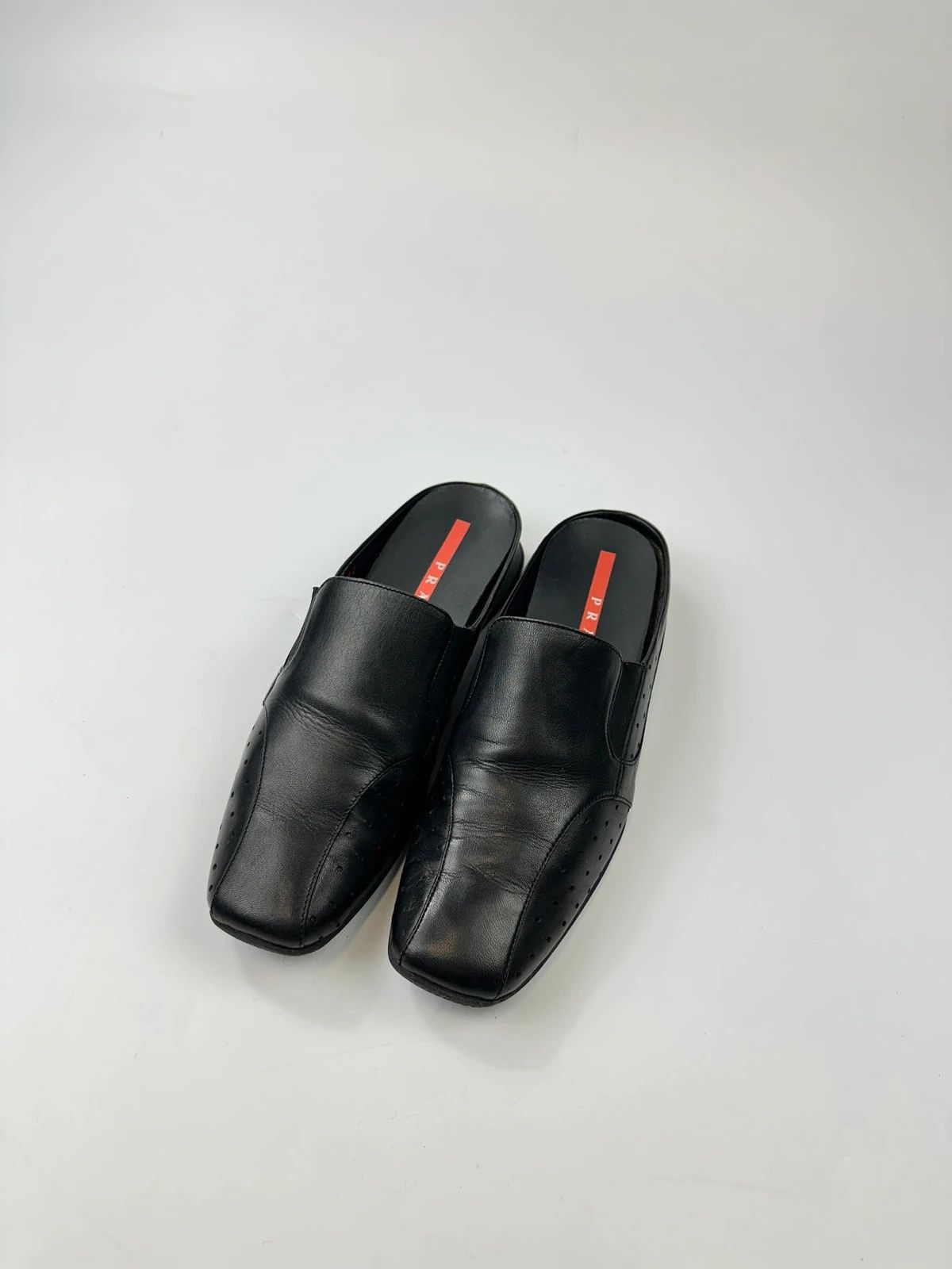 Prada Prada Sport SS99 Black Leather Mules Shoes Size US 6 / IT 36 - 2 Thumbnail