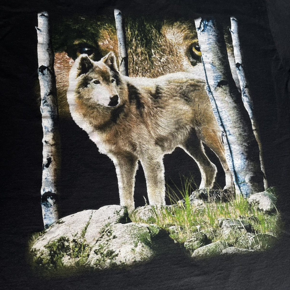 Vintage Vintage 2000s TSi Wolf Winter Face Animal Graphic Logo Tee Size US L / EU 52-54 / 3 - 3 Thumbnail