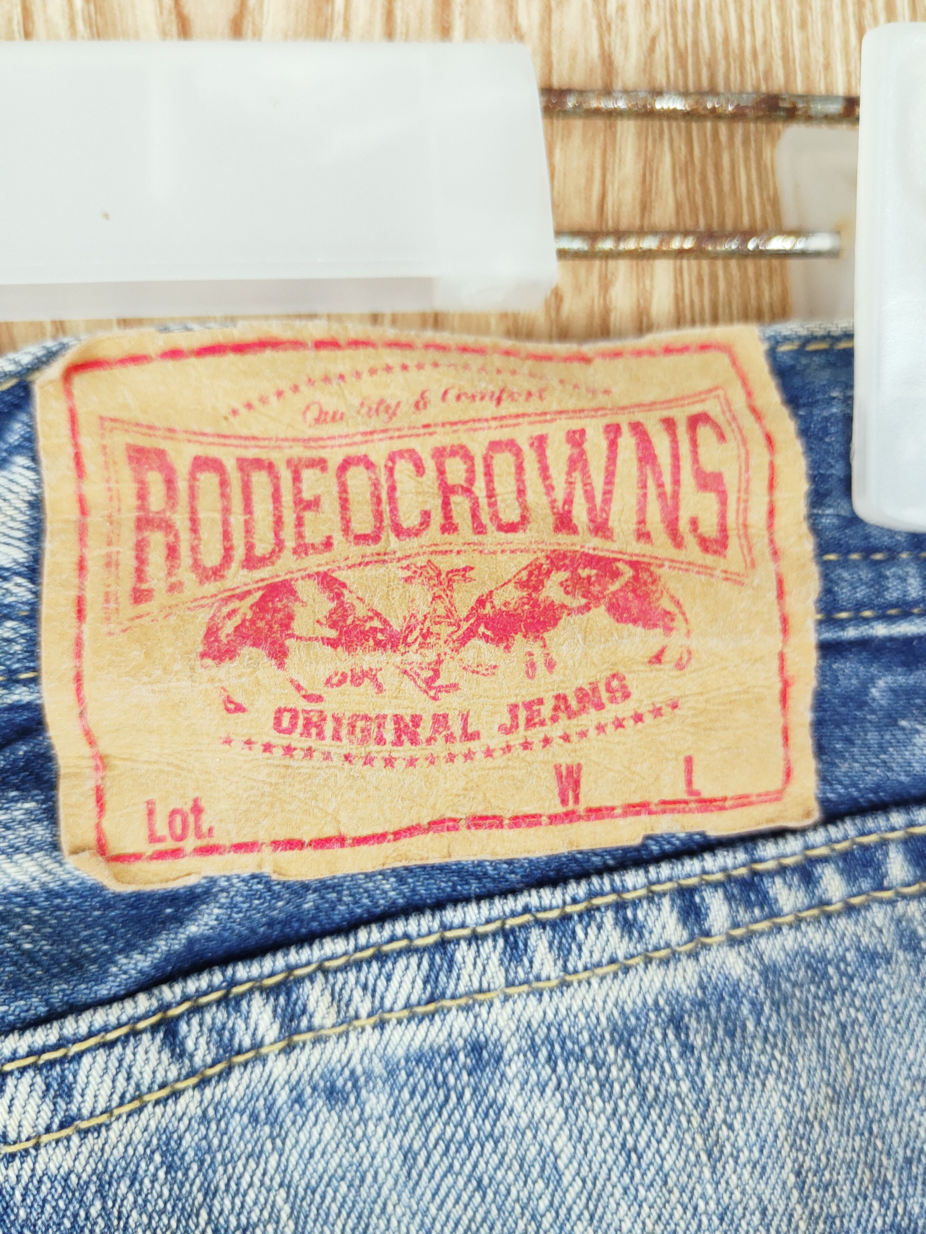 Japanese Brand × Vintage Super Rare 💥Rodeo Crowns Blue Distressed Ripped Jeans Size 30" / US 8 / IT 44 - 10 Thumbnail