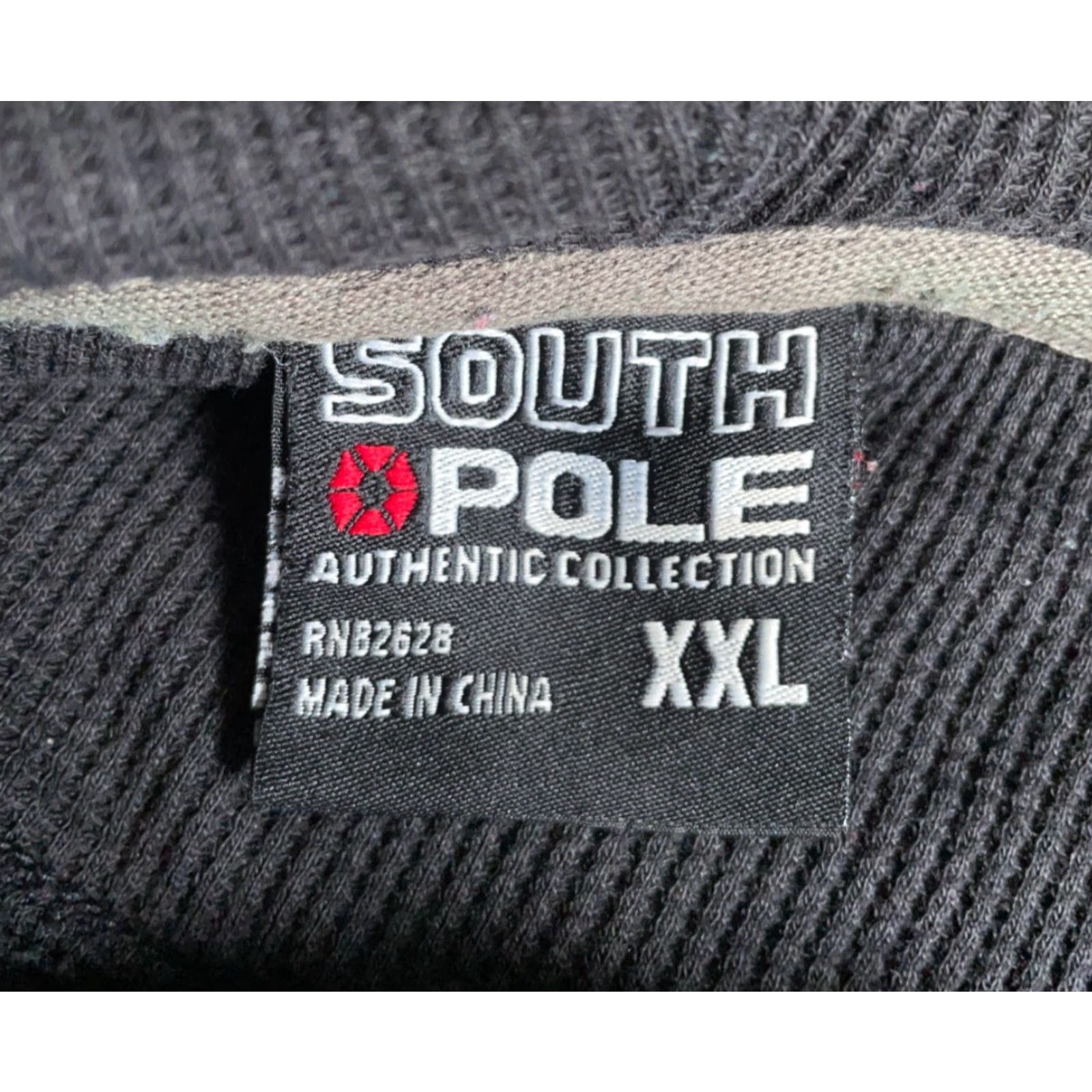 Southpole VINTAGE Southpole Thermal Zip Up Hoodie Men 2XL Black Gray Sweatshirt Waffle Knit Size US XXL / EU 58 / 5 - 3 Thumbnail