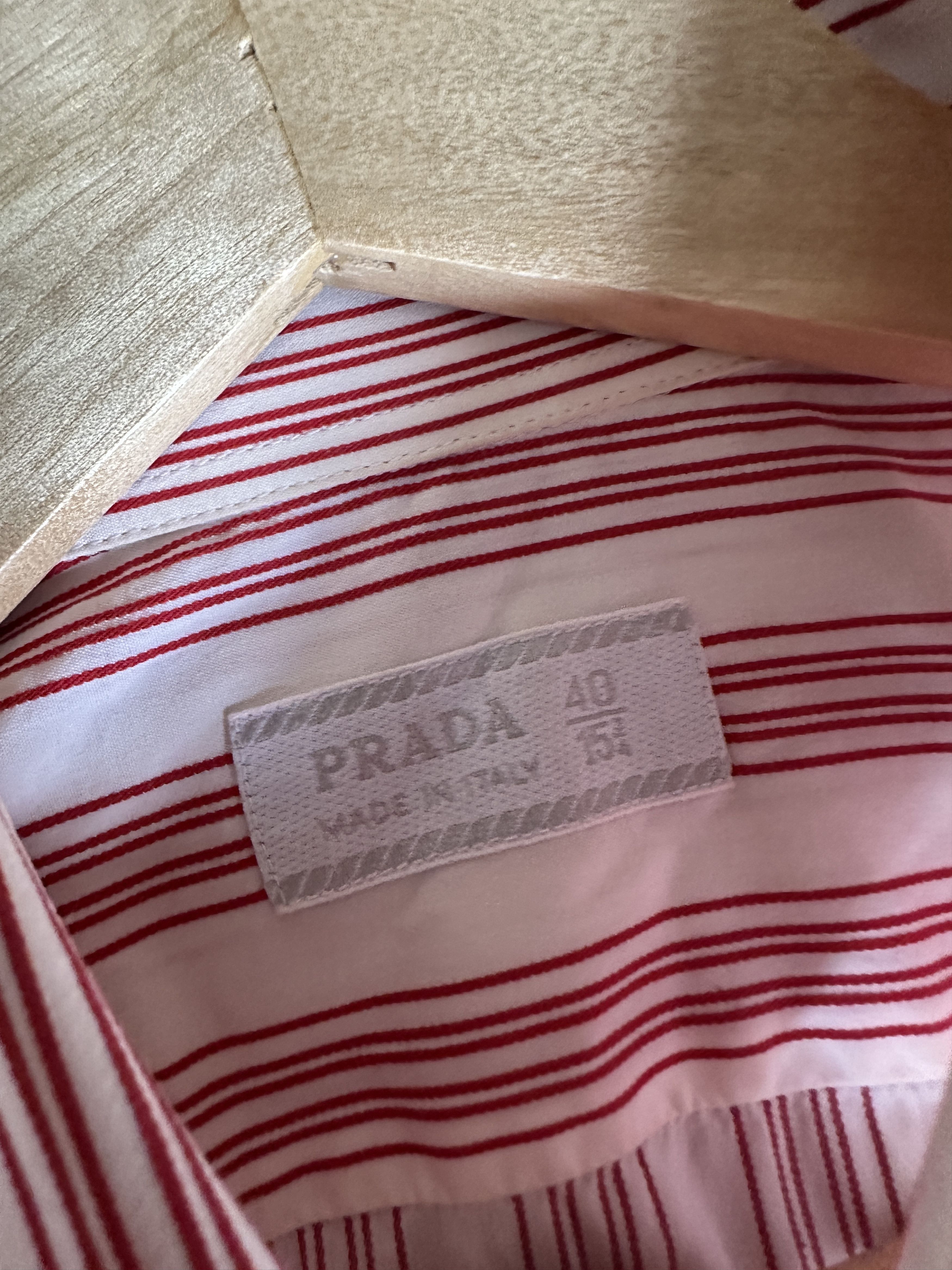 Prada Vintage 2000s Prada Striped Button Up Shirt Size US M / EU 48-50 / 2 - 4 Thumbnail