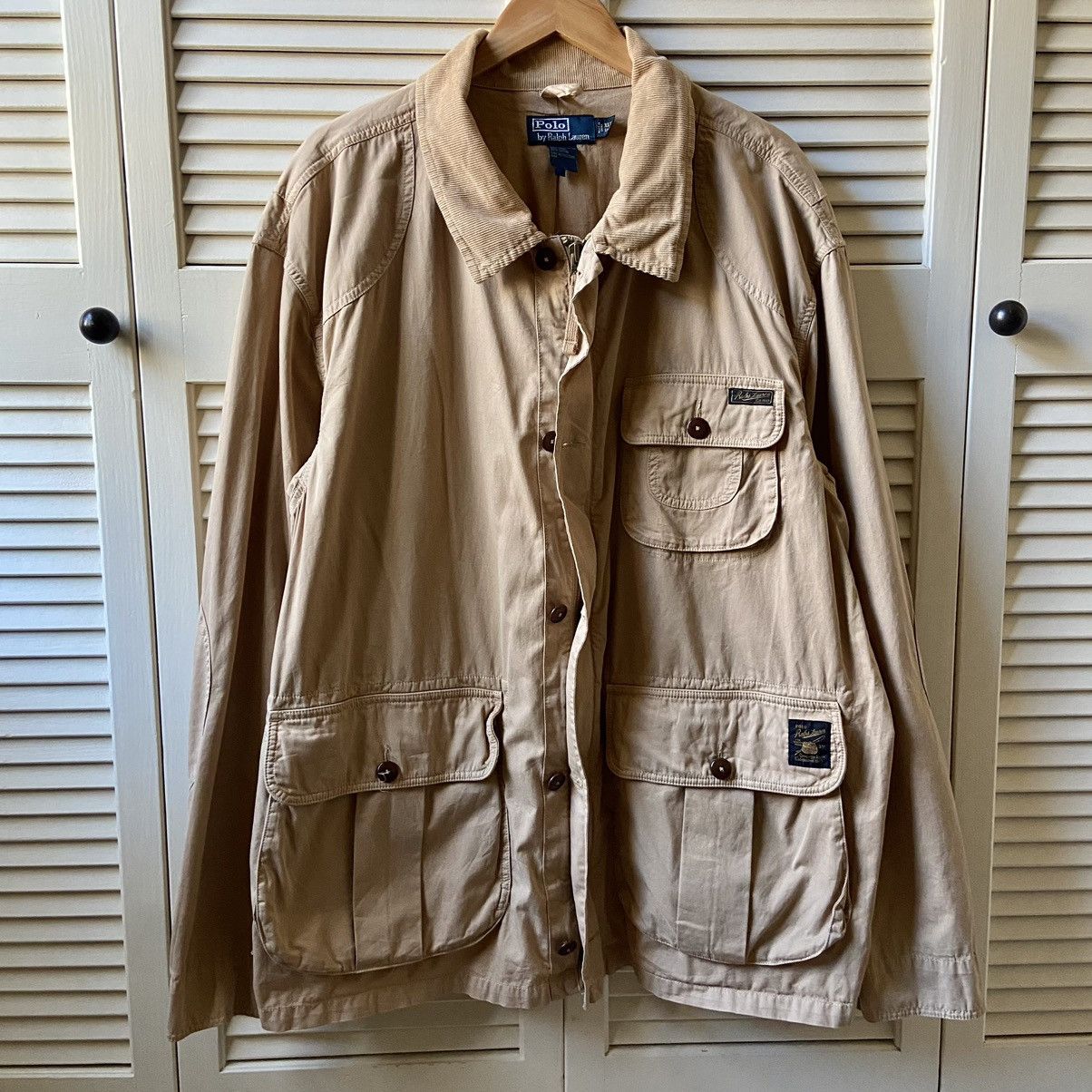 image of Vintage Polo Ralph Laurent Tan Brown Fishing Jacket Sportsman, Men's (Size XL)