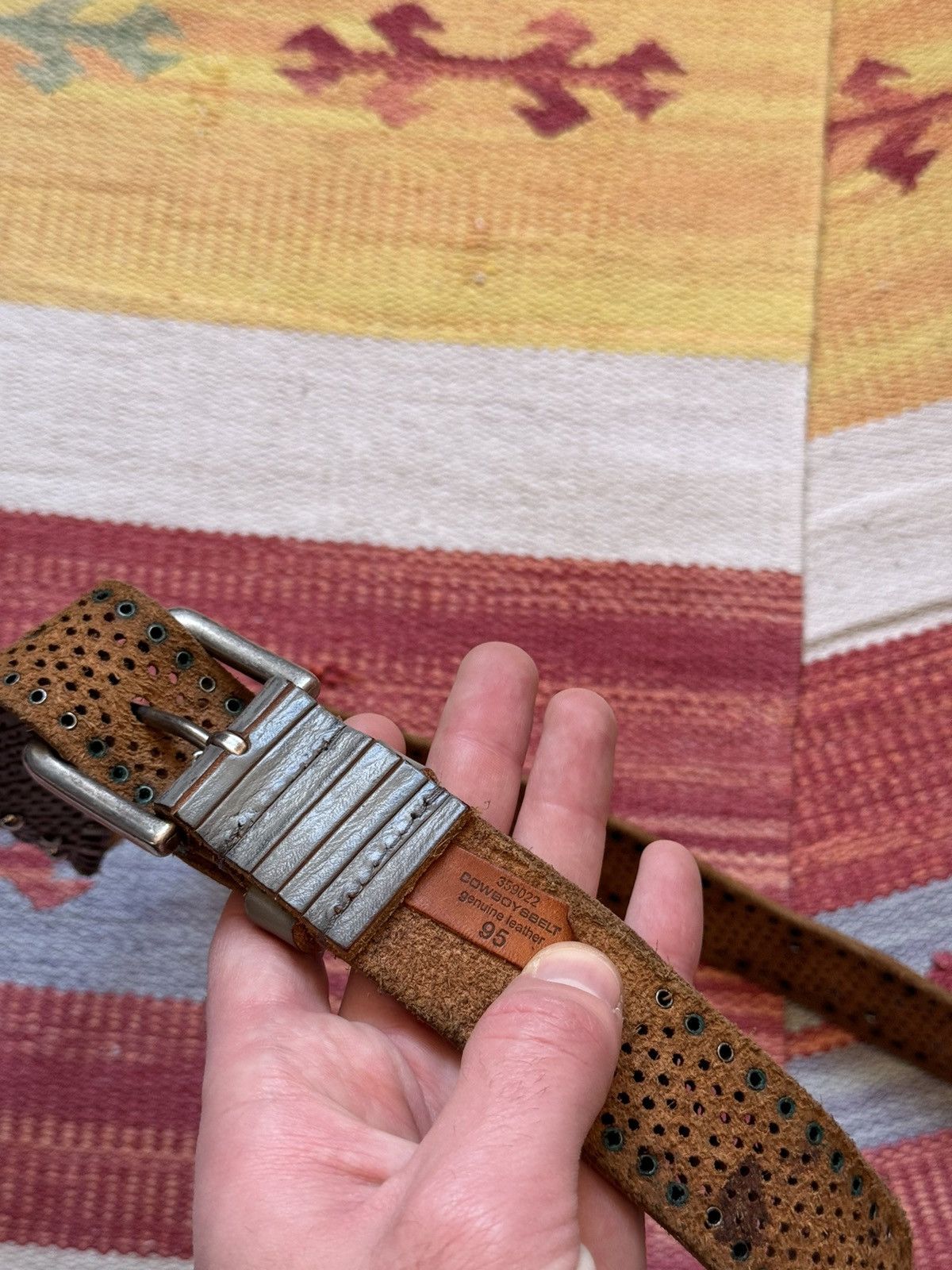Genuine Leather Vintage 00’s y2k Genuine Leather Japanese Belt Size ONE SIZE - 5 Thumbnail