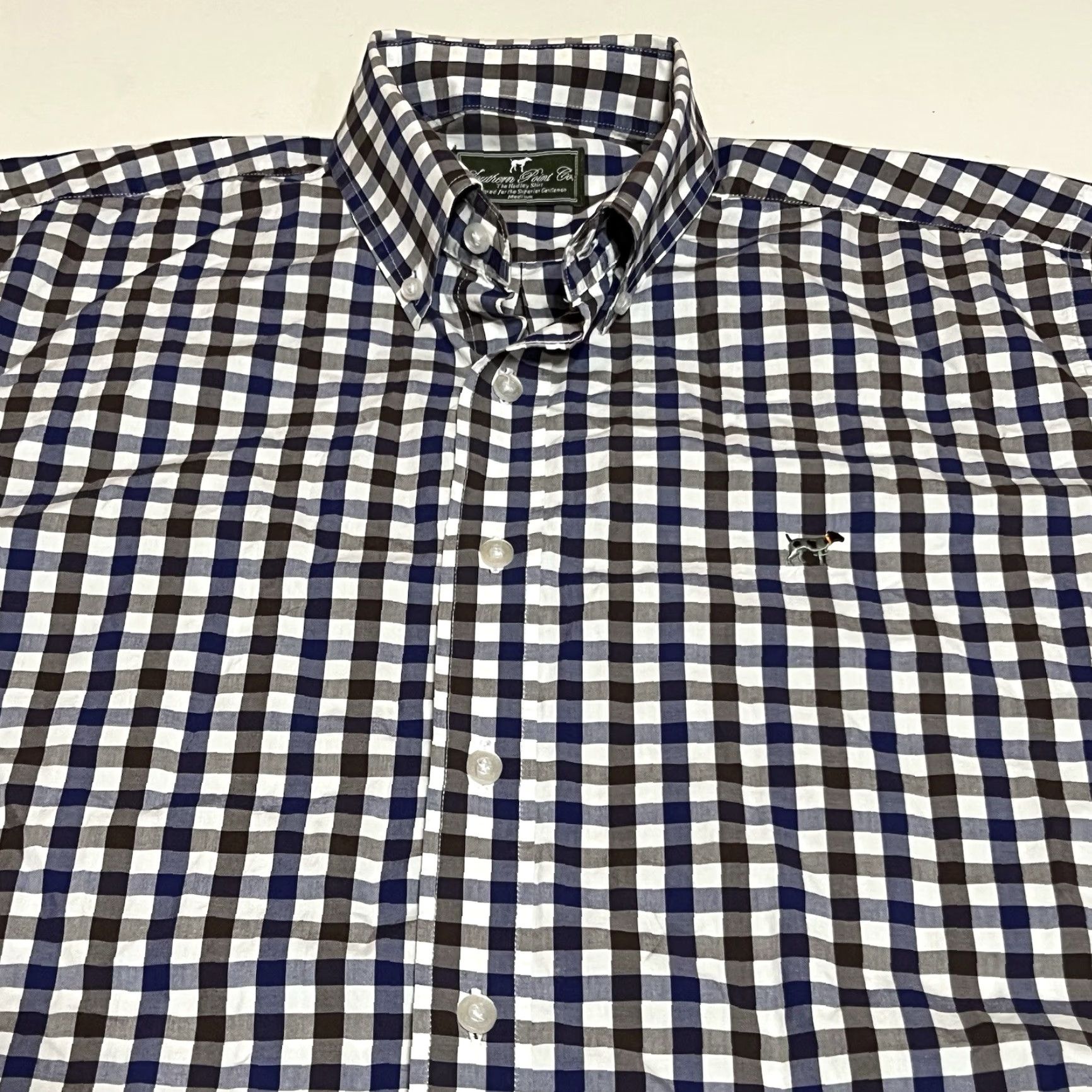 CO Southern Point Co The Hadley Shirt Mens M Long Sleeve Button-Up Blue Check Size US M / EU 48-50 / 2 - 2 Thumbnail