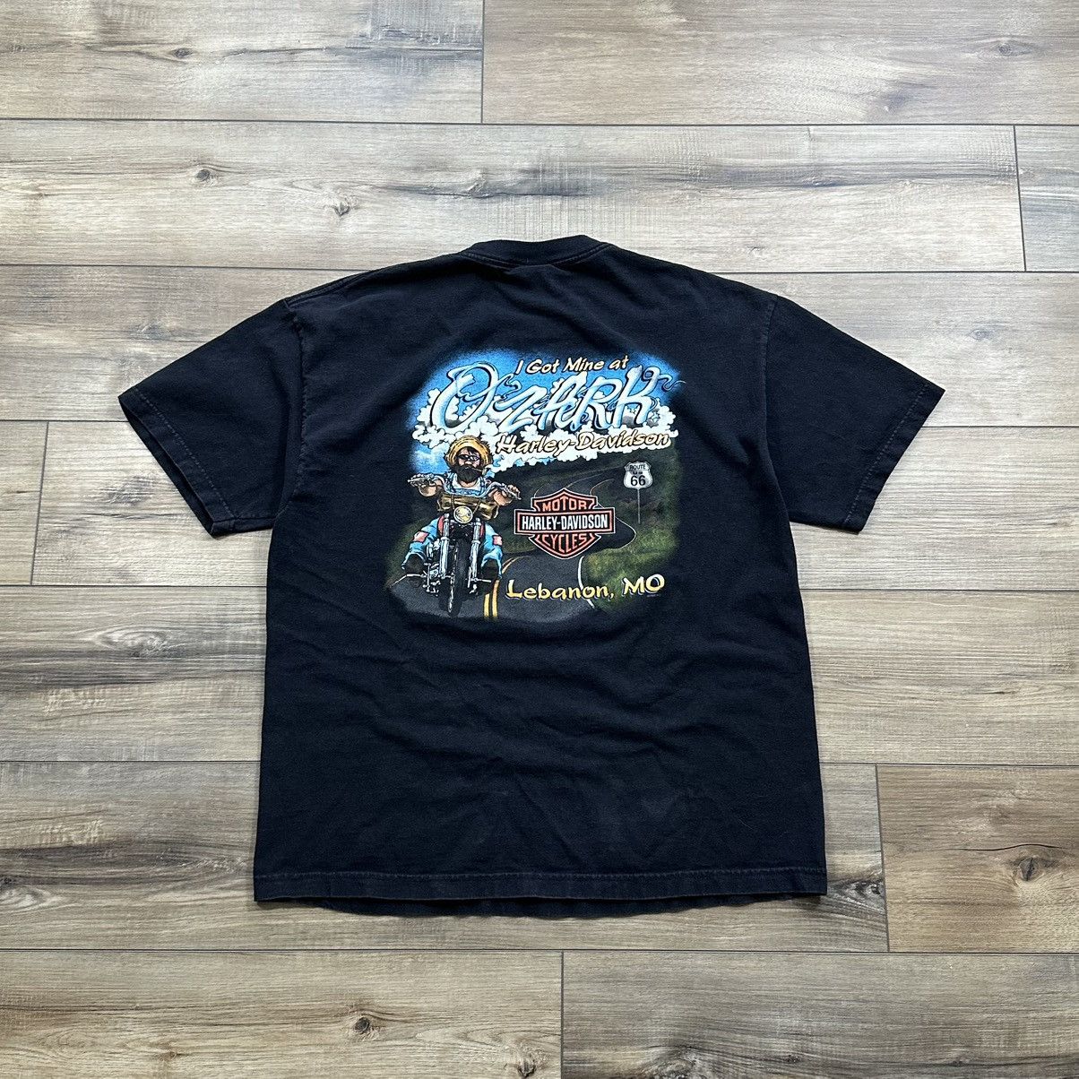 Harley Davidson Vintage 2002 Harley Davidson Black Biker Graphic Tee Size US XL / EU 56 / 4 - 5 Thumbnail