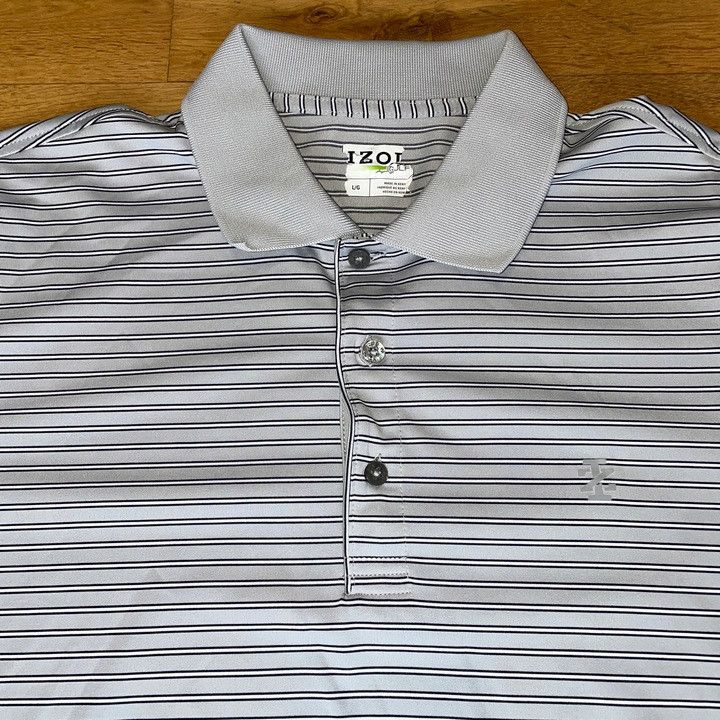 Izod IZOD GOLF MEN'S FASHIONABLE POLO SHIRT SUMMER STRIPES Size L Size US L / EU 52-54 / 3 - 2 Thumbnail