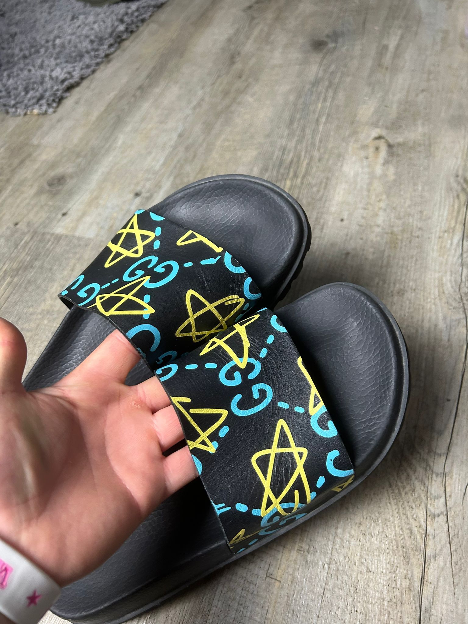 Gucci 2017 Gucci Ghost Slide 'Star Print Blue' Size US 8 / EU 41 - 2 Thumbnail