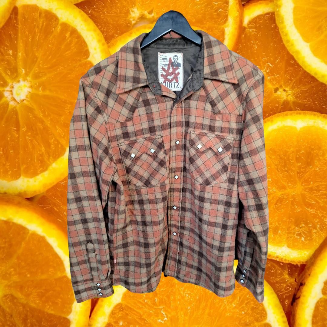 Other Kurtz Long Sleeve Plaid Snap Up Wool Blend Shirt Size Large Size US L / EU 52-54 / 3 - 1 Thumbnail