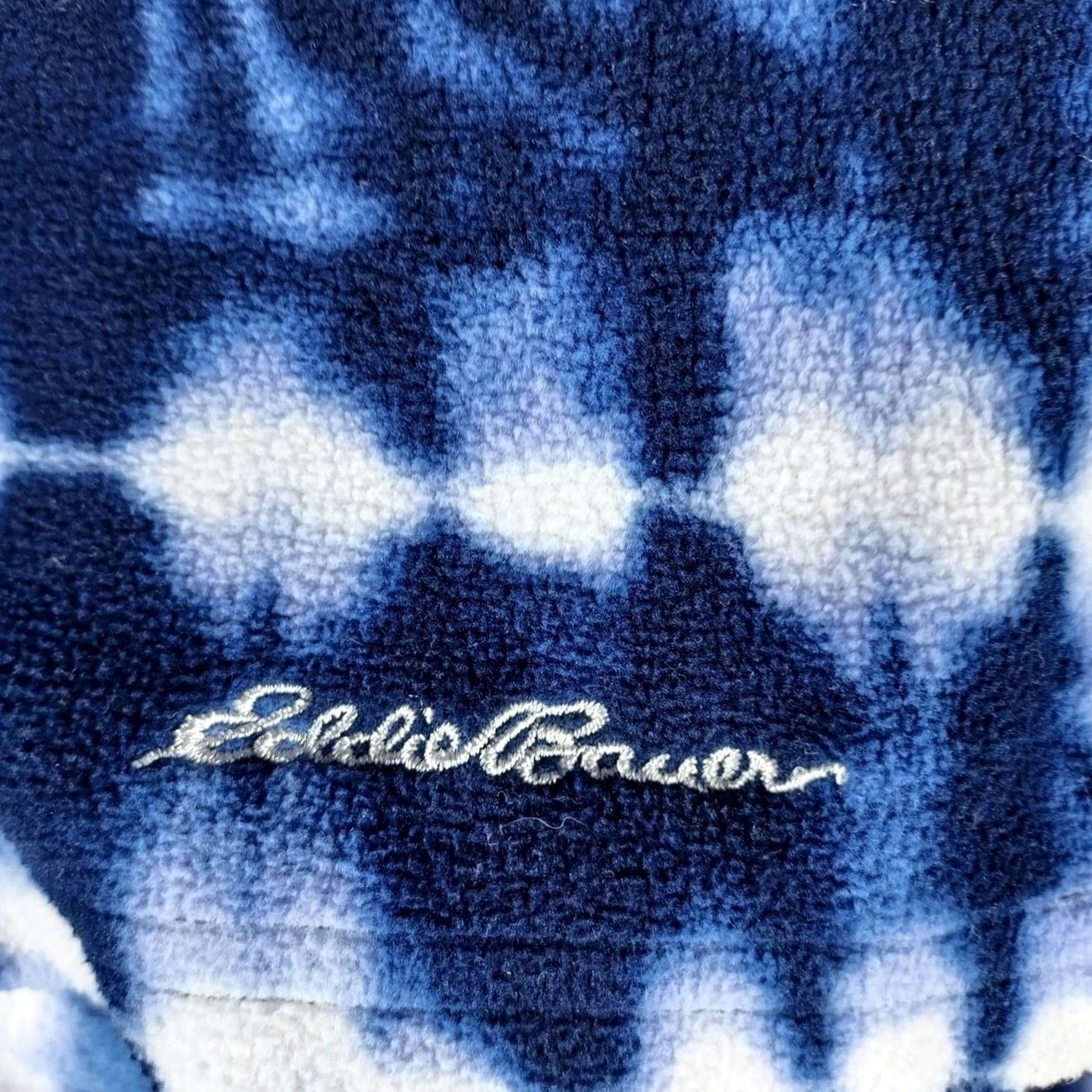 Eddie Bauer Eddie Bauer Womens Sweatshirt Tie Dye Fleece Pullover 1/4 Zip Blue White Small Regular Mens Women Girls None Size S / US 4 / IT 40 - 4 Thumbnail
