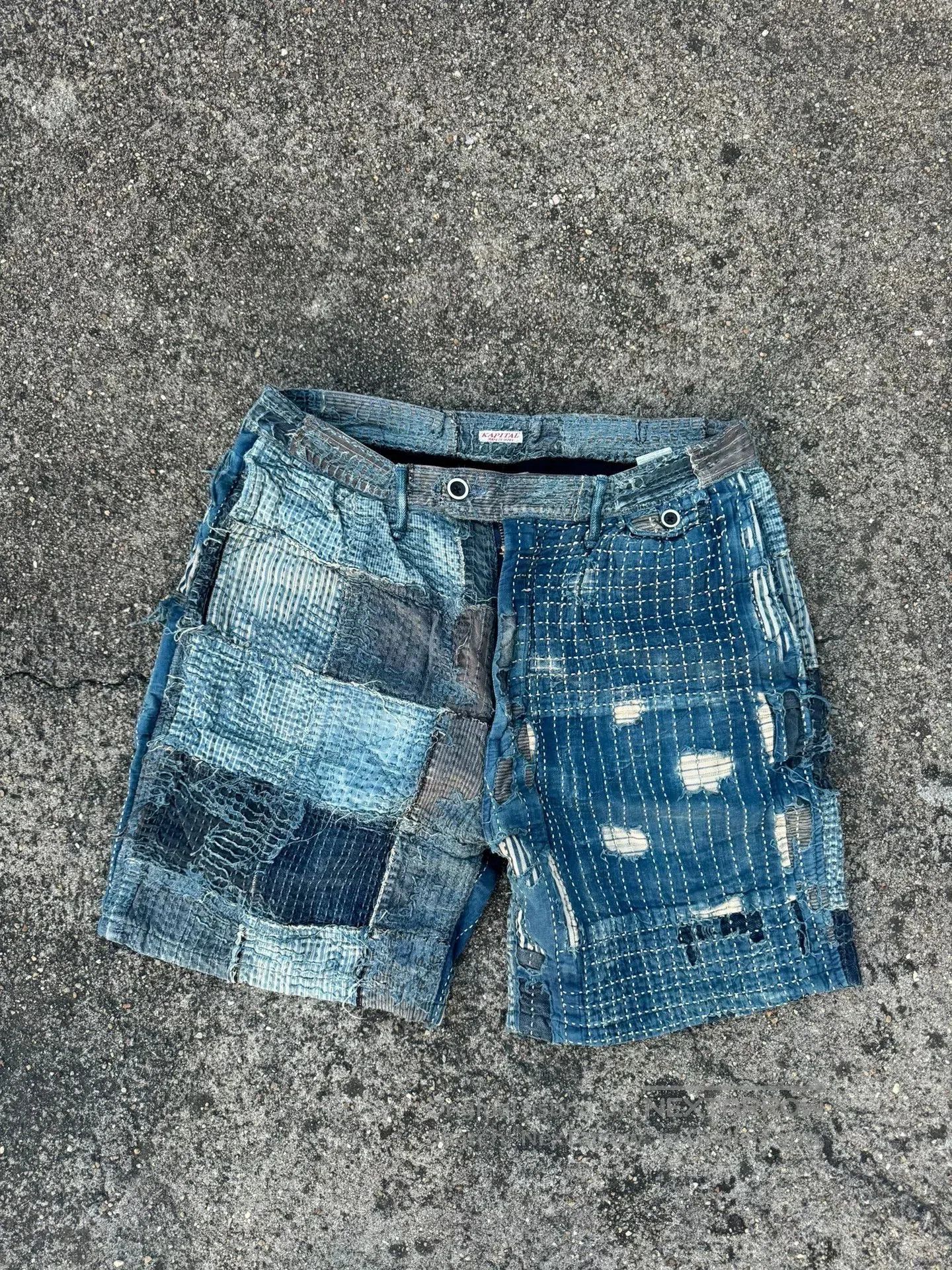 Kapital Kapital Boro Stitching Denim Shorts. Size US 31 - 1 Thumbnail