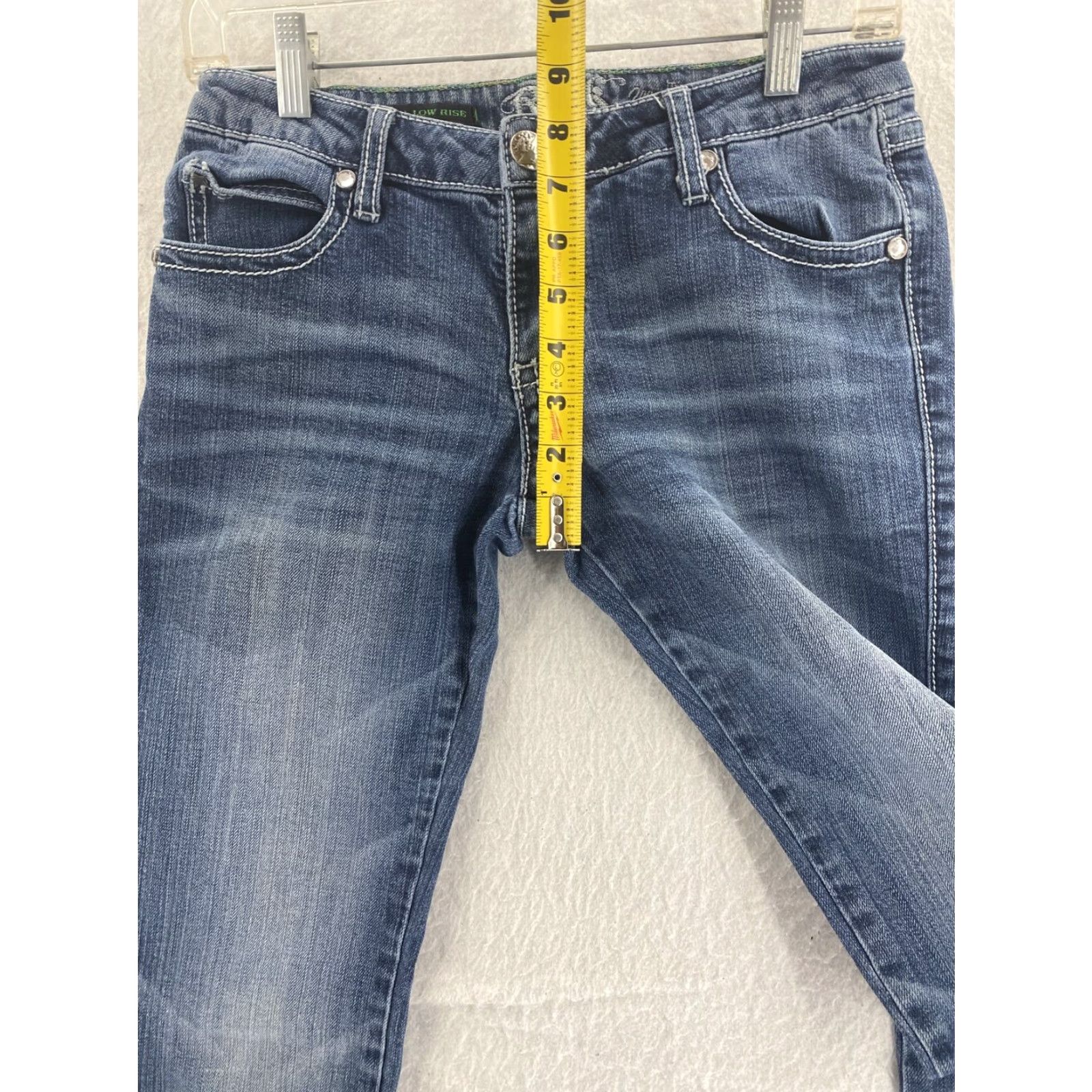 Wrangler Wrangler Rock 47 Womens Blue Denim Bootcut Jeans 1X Large Low Rise Size 25" / US 0 / IT 36 - 7 Thumbnail
