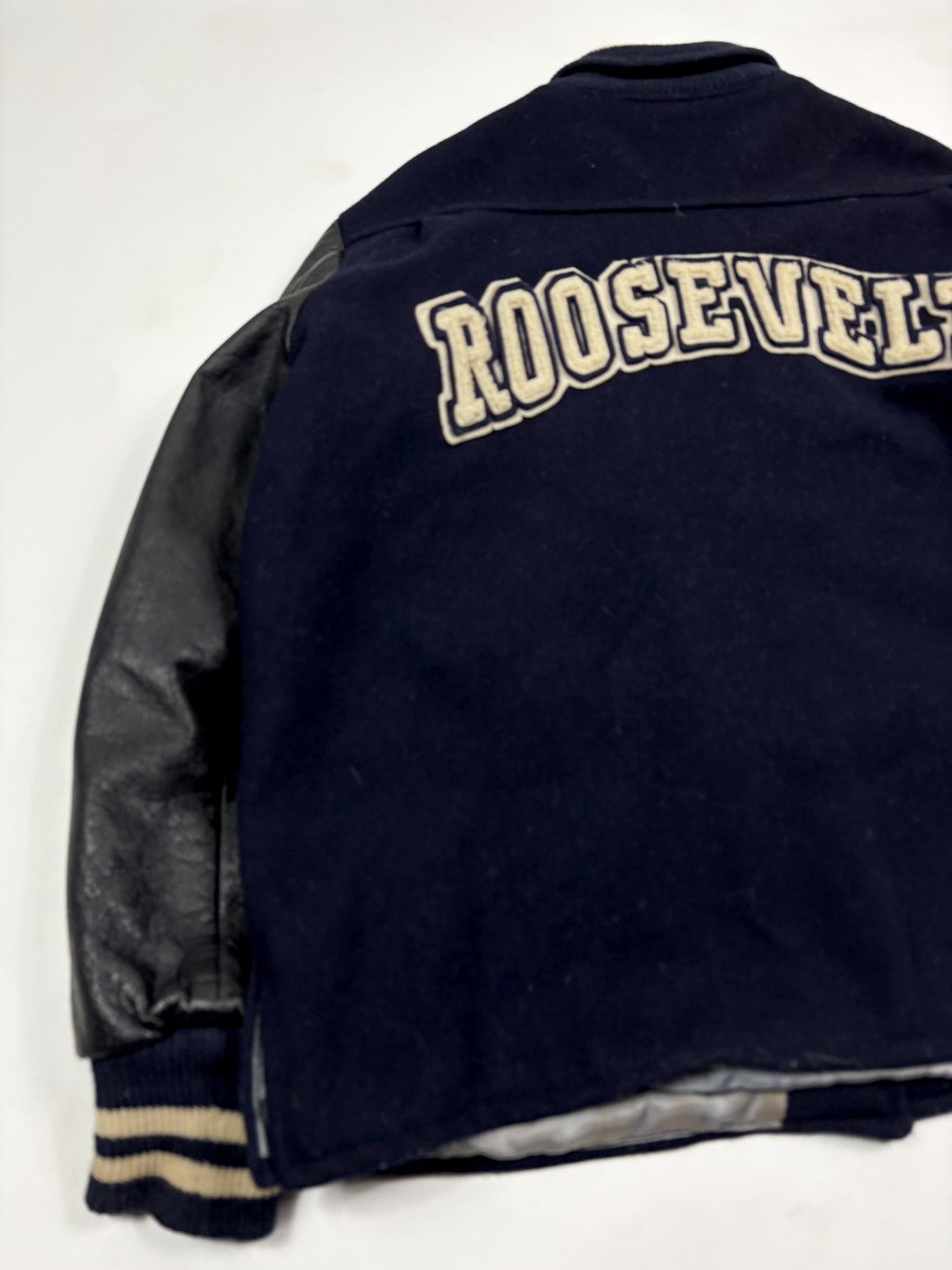 Unsound Rags × Vintage 1975 Van Ginkels “Rita Roosevelt” Varsity Letterman Jacket Size US L / EU 52-54 / 3 - 7 Thumbnail