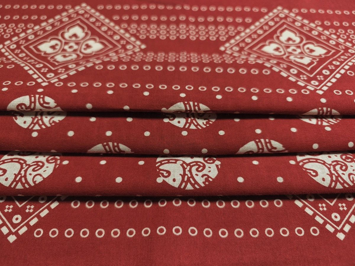 RRL Ralph Lauren RRL Vintage Printed Bandanna COTTON Scarf handkerchief Size ONE SIZE - 7 Thumbnail