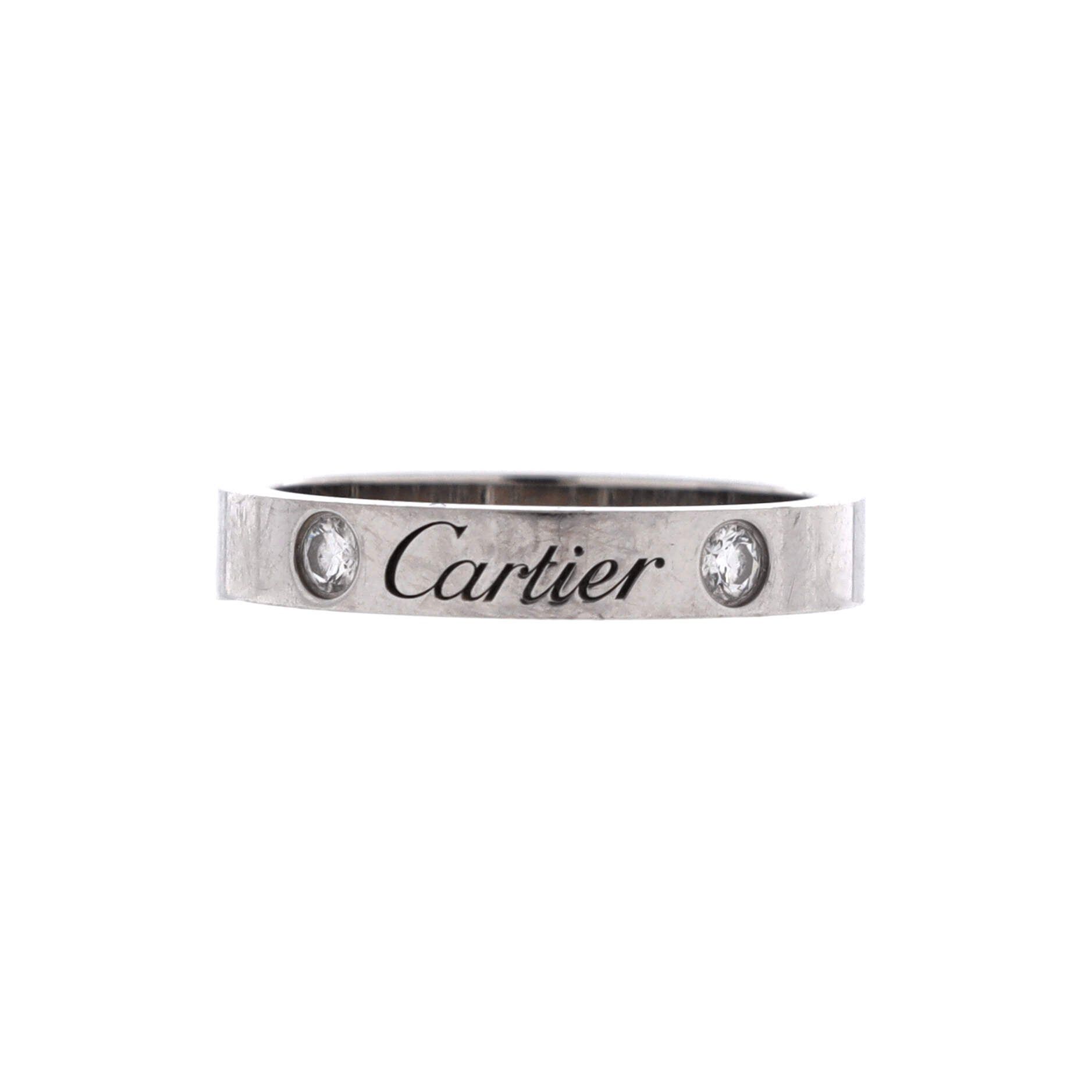 Cartier C de 2 diamonds wedding band ring Size ONE SIZE - 1 Thumbnail