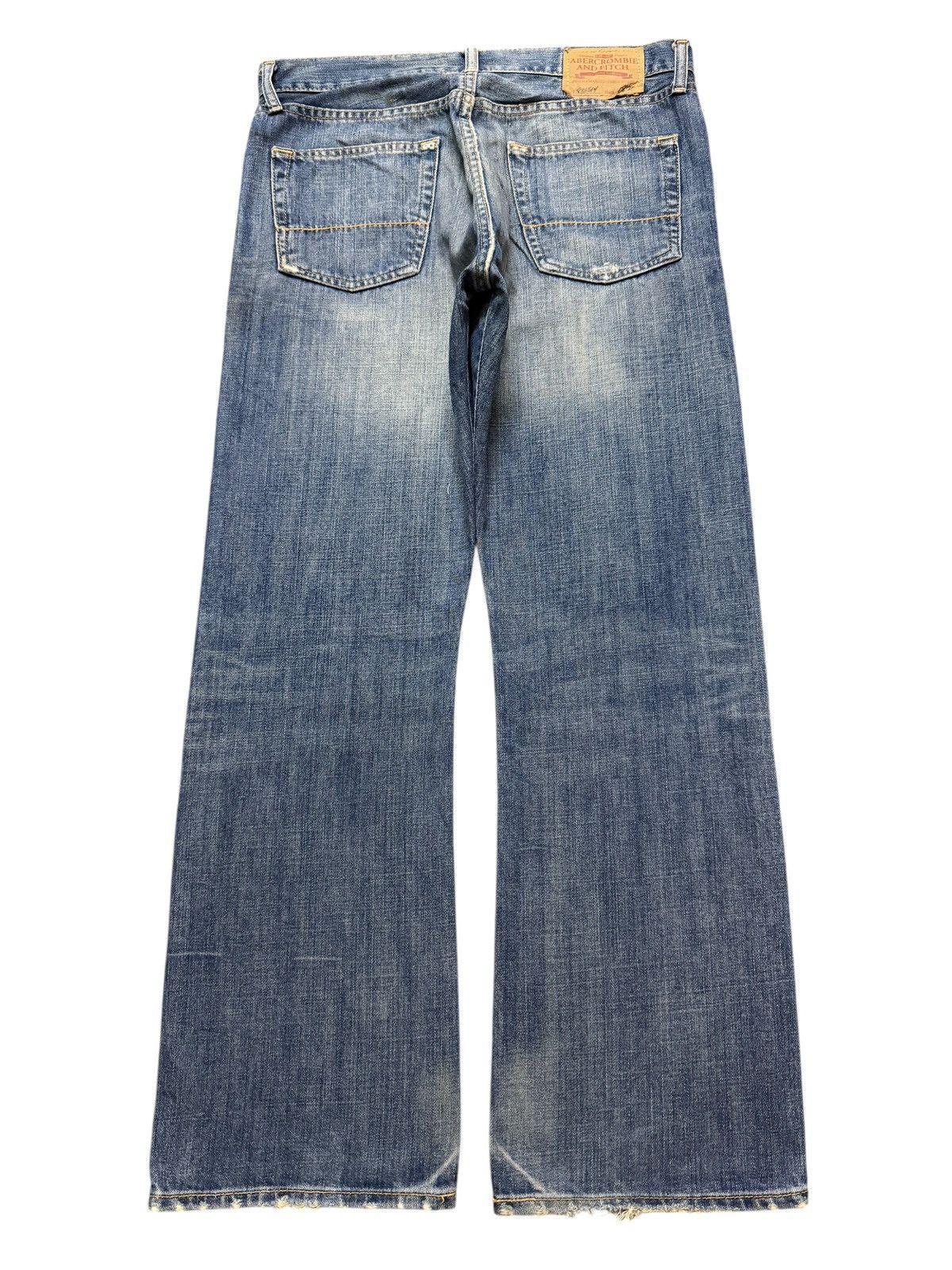 Abercrombie & Fitch Vintage 90s Abercrombie & Fitch Blue Faded Wash Wide Leg Size US 34 / EU 50 - 2 Thumbnail