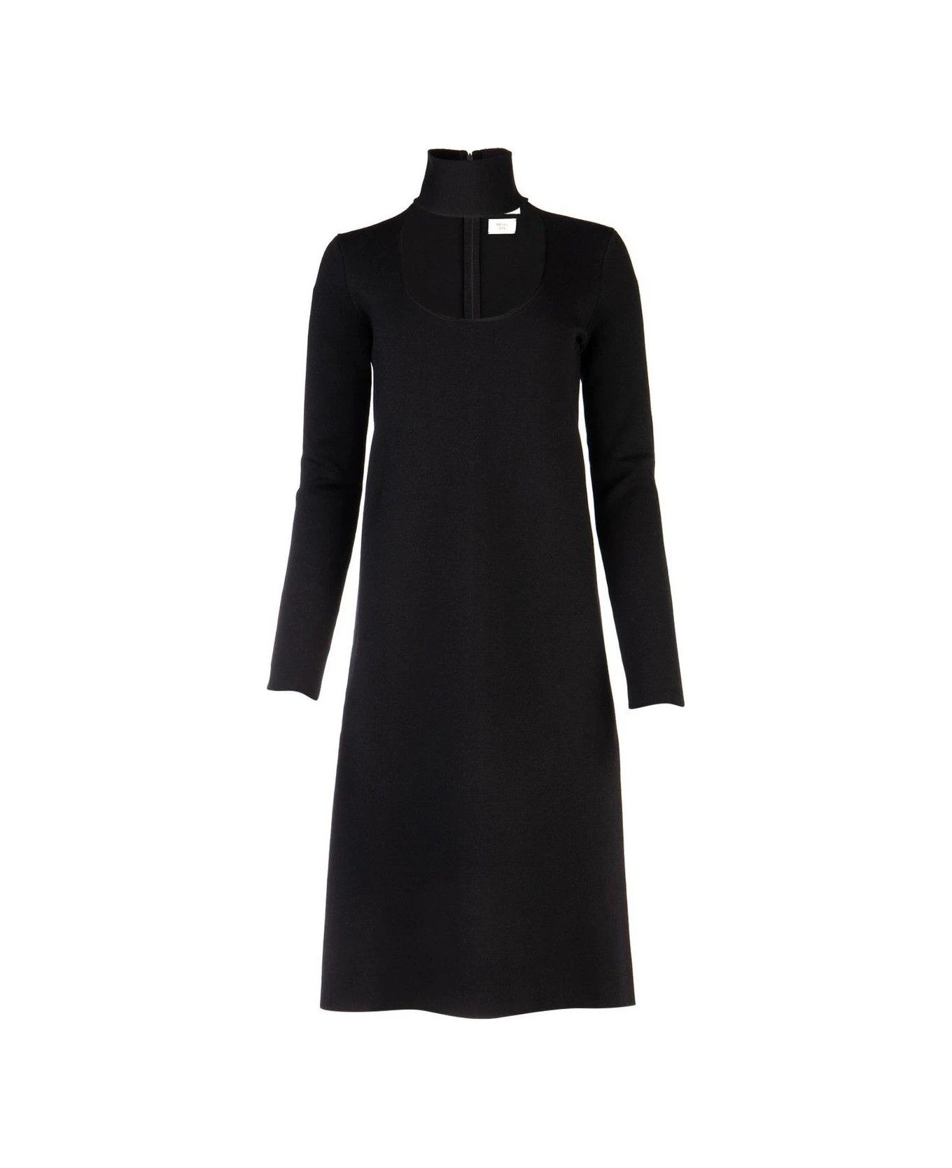 Bottega Veneta o1y0725 Midi Dress in Black Size S / US 4 / IT 40 - 1 Thumbnail