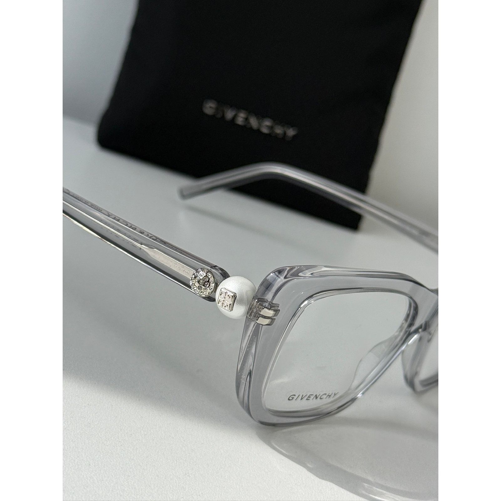 Givenchy NEW Givenchy GV50047I Cat Eye Pearl Crystal Grey Frames Size ONE SIZE - 3 Thumbnail