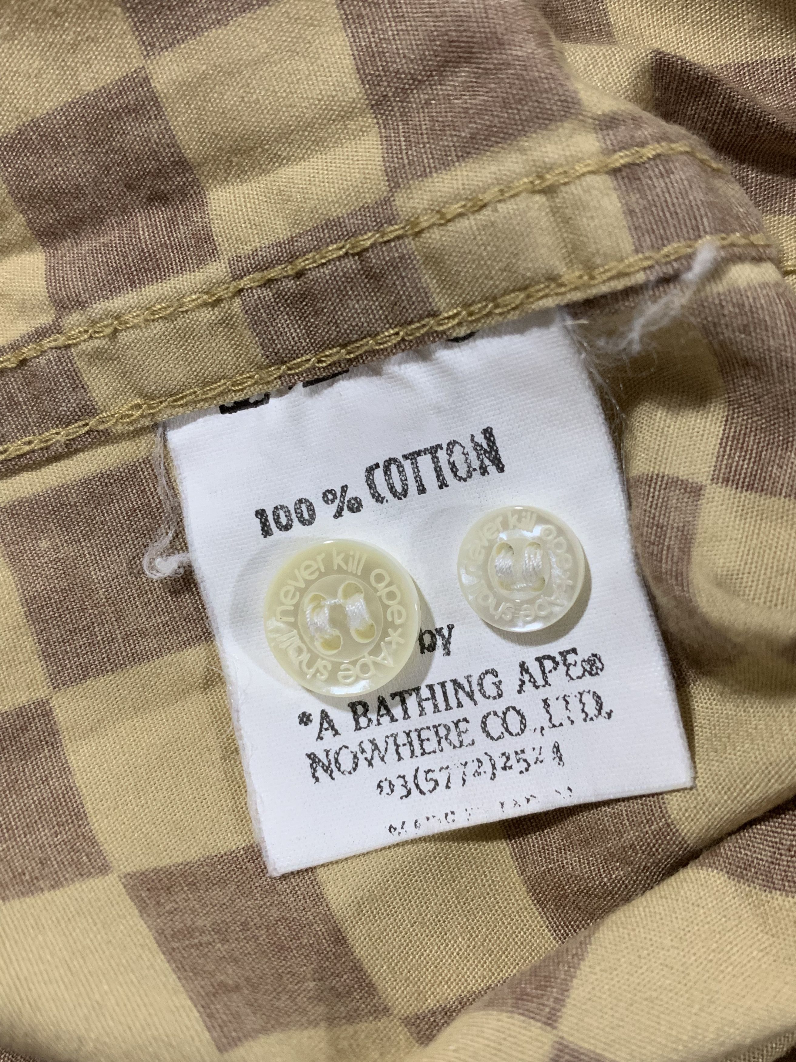 Bape AW02 Damier Micro Check Print Shirt Size US L / EU 52-54 / 3 - 5 Thumbnail
