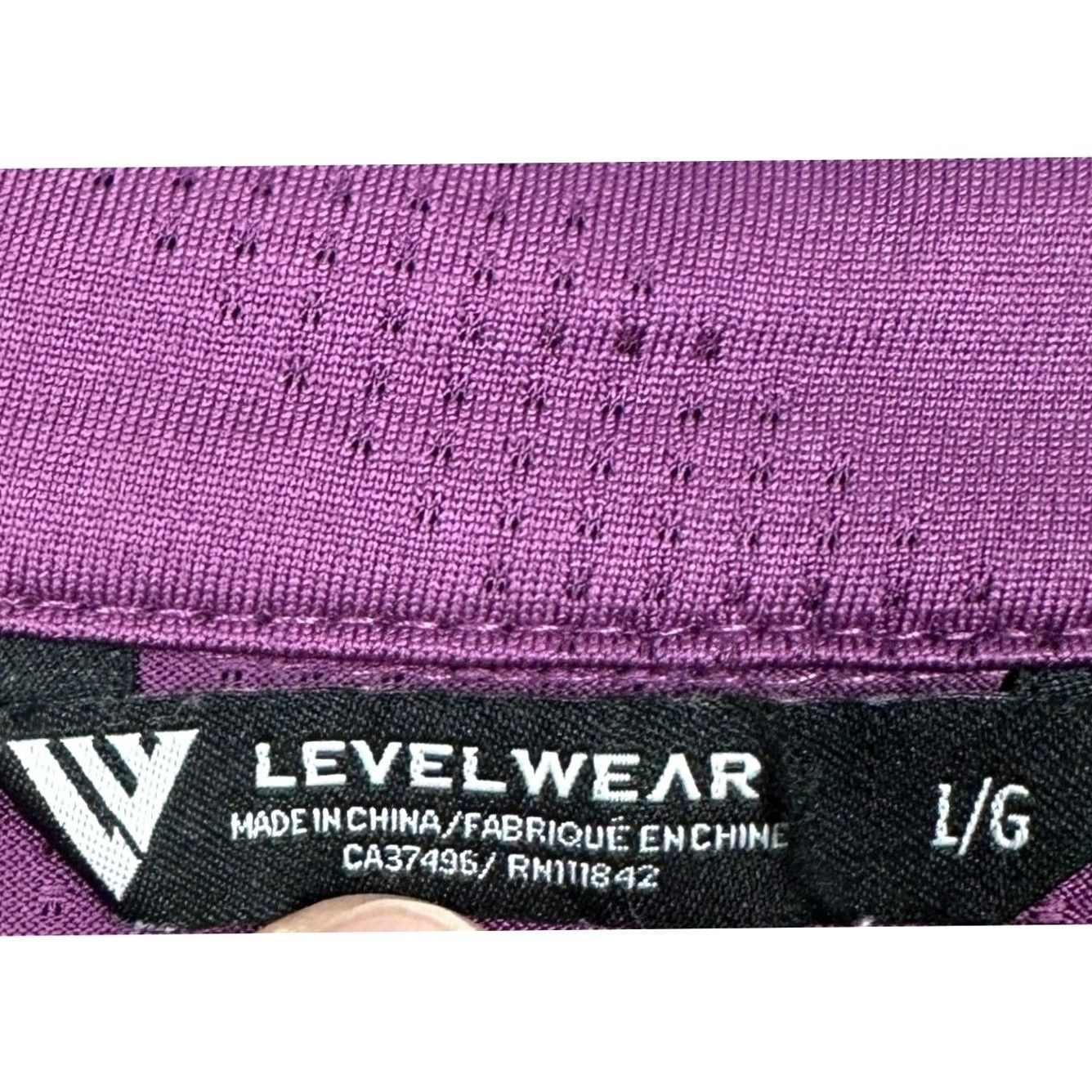 Vintage VINTAGE: No — Levelwear Golf Polo Shirt Geometric Purple Mens L Short Sleeve Collared Breathable Stretch Logo Rugby EUC Size US L / EU 52-54 / 3 - 4 Thumbnail