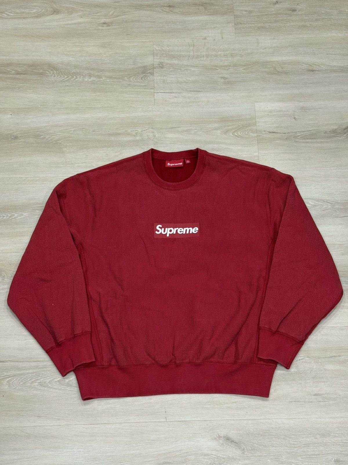 Supreme Supreme FW24 Washed Box Logo Crewneck Size US L / EU 52-54 / 3 - 1 Thumbnail