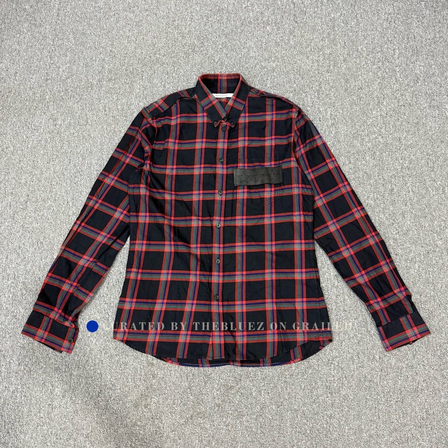 Givenchy Givenchy Plaid Long Sleeve Shirt Size US XXS / EU 40 - 1 Thumbnail