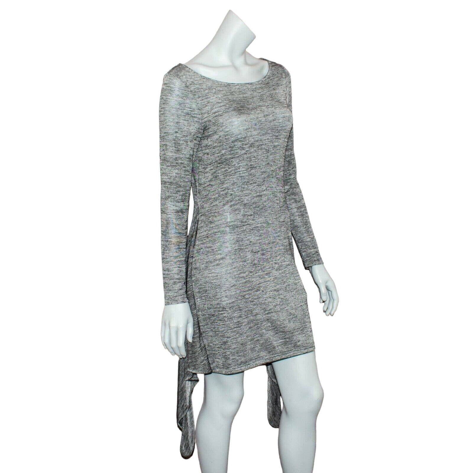 The Kooples The Kooples Women's Sharkbite Hem Dress Heather Gray Poly Size XS / US 0-2 / IT 36-38 - 4 Thumbnail