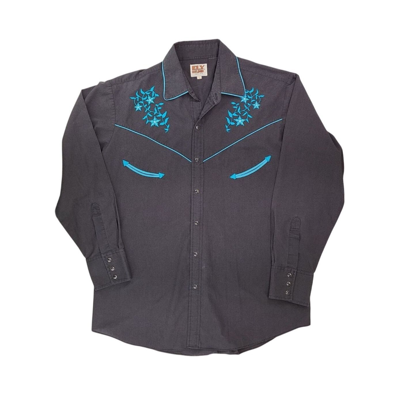 Other Vintage Ely Cattleman Western Shirt Pearl Snap Men Large Size US L / EU 52-54 / 3 - 1 Thumbnail