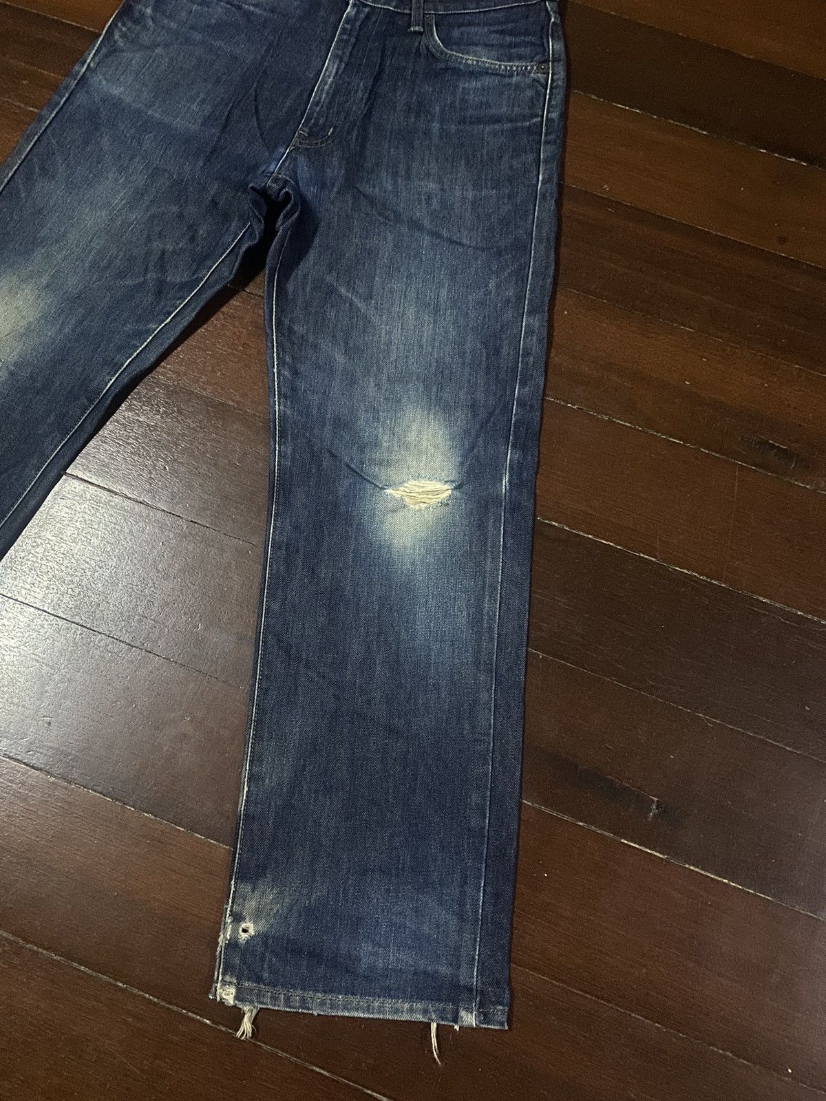 Edwin × Japanese Brand FIRE 🔥 VINTAGE EDWIN 404 distressed Size US 33 - 3 Thumbnail