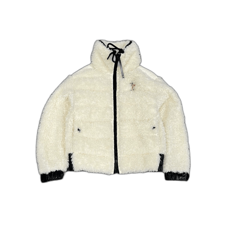 Moncler Moncler White Teddy Fleece Down Jacket Size XS / US 0-2 / IT 36-38 - 1 Thumbnail