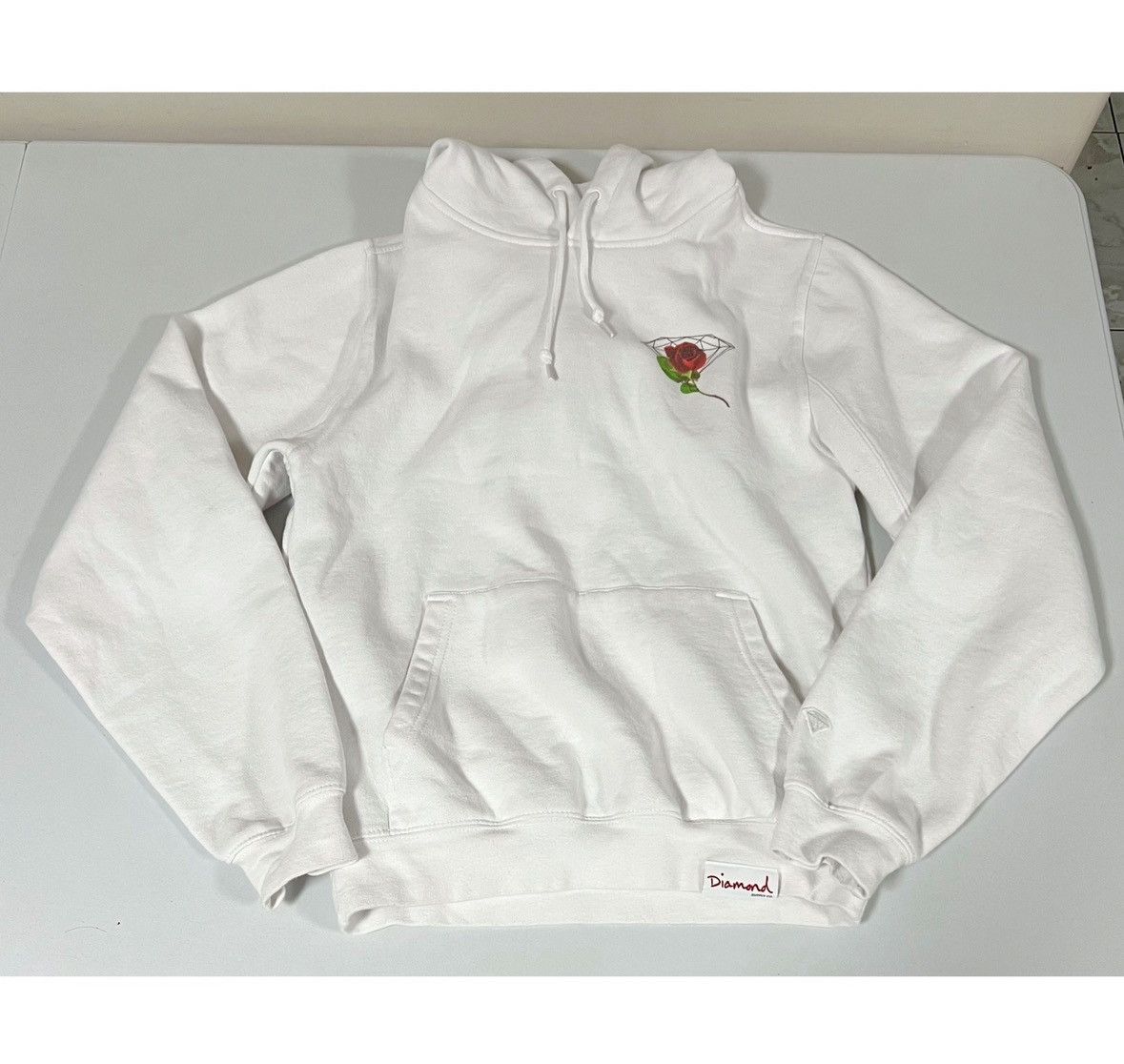 Diamond Supply Co. Diamond Supply Co. White Rose Logo Sweatshirt Hoodie XS 🌹✨ Size US XS / EU 42 / 0 - 3 Thumbnail