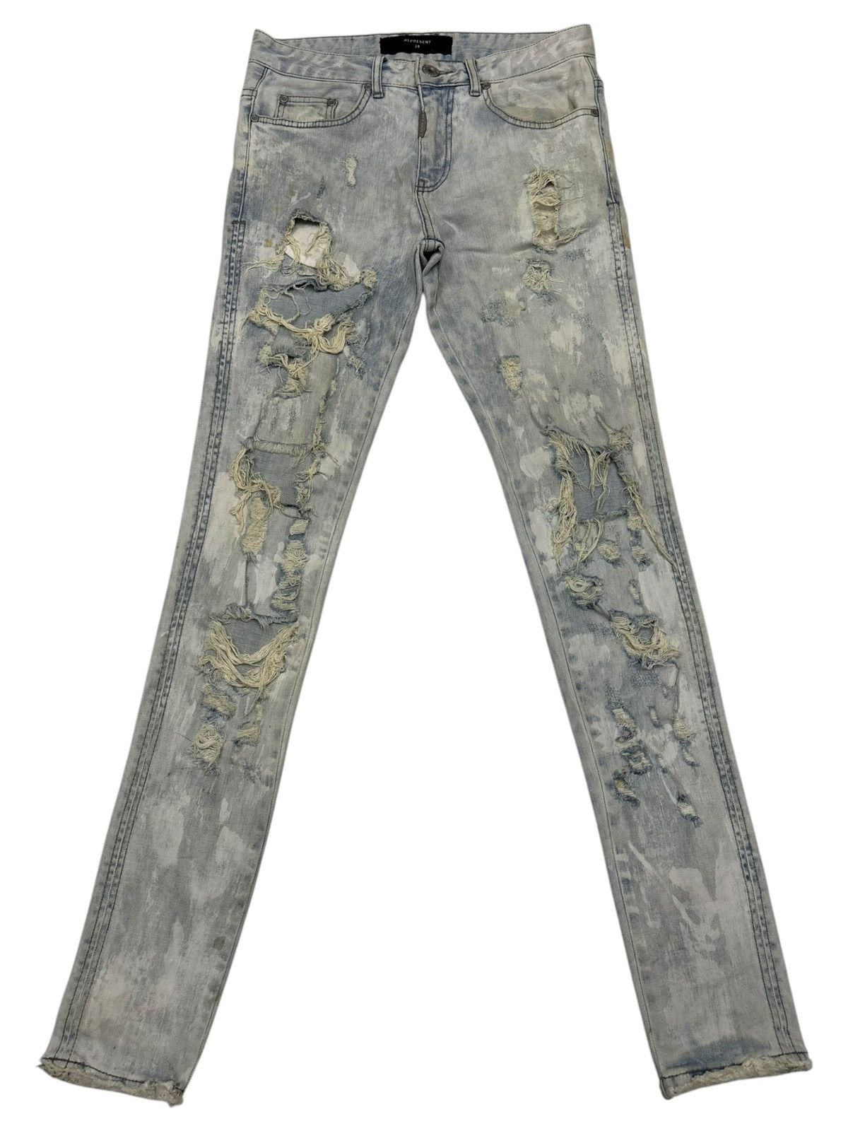 Represent Clo. REPRESENT DESTROYER DENIM RIRI ZIP SKINNY JEANS Size US 28 / EU 44 - 1 Thumbnail