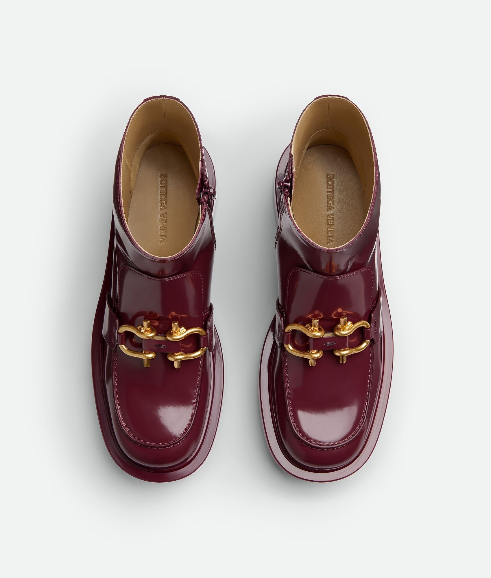 Bottega Veneta o1bcso1str0225 Monsieur Chunky Ankle Boots in Burgundy Size US 7 / IT 37 - 4 Thumbnail