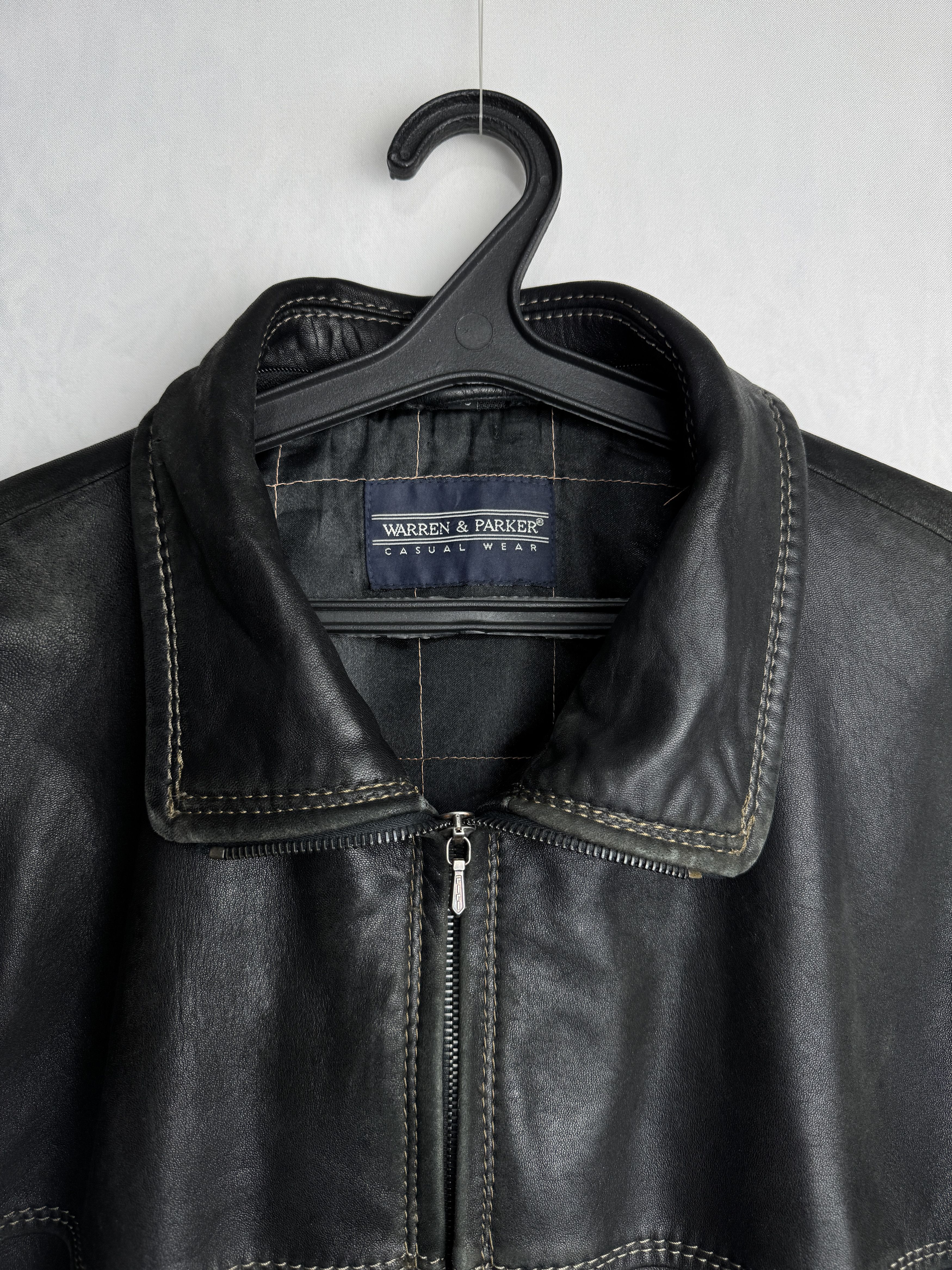 Genuine Leather WARREN & PARKER men’s leather zipped jacket Size US M / EU 48-50 / 2 - 6 Thumbnail