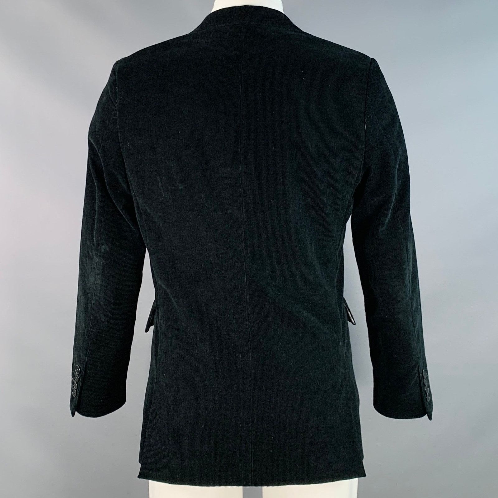 Paul Smith Size 38 Black Corduroy Cotton Notch Lapel Sport Coat Size 38R - 4 Thumbnail
