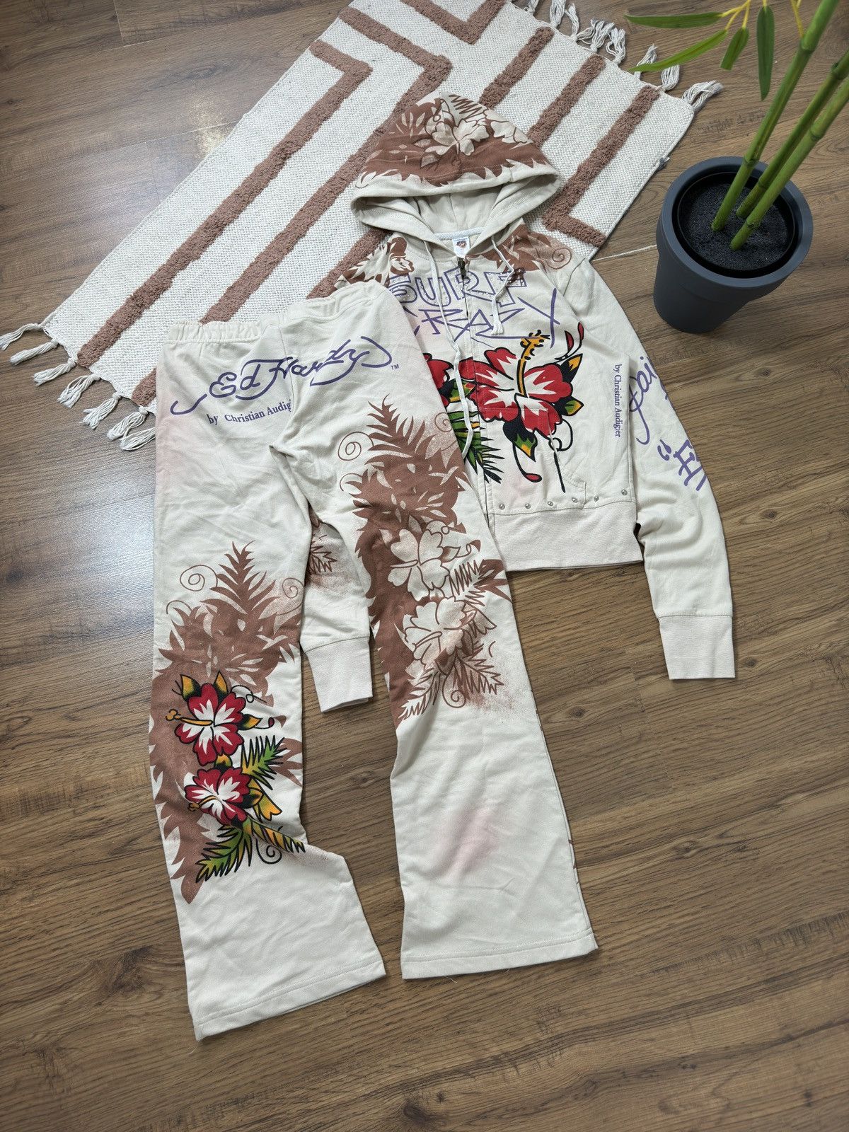 VINTAGE ED HARDY BY CHRISTIAN AUDIGIER Y2K TRACKSUIT