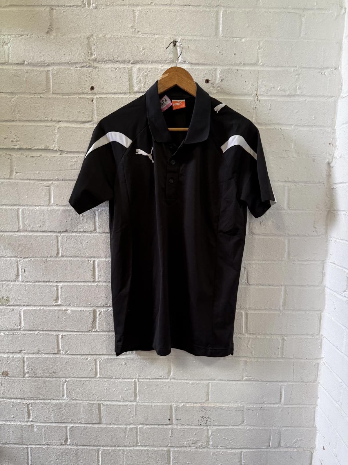 Puma Puma Men's Black and White Short Sleeve Polo Shirt Size M Size US M / EU 48-50 / 2 - 1 Thumbnail