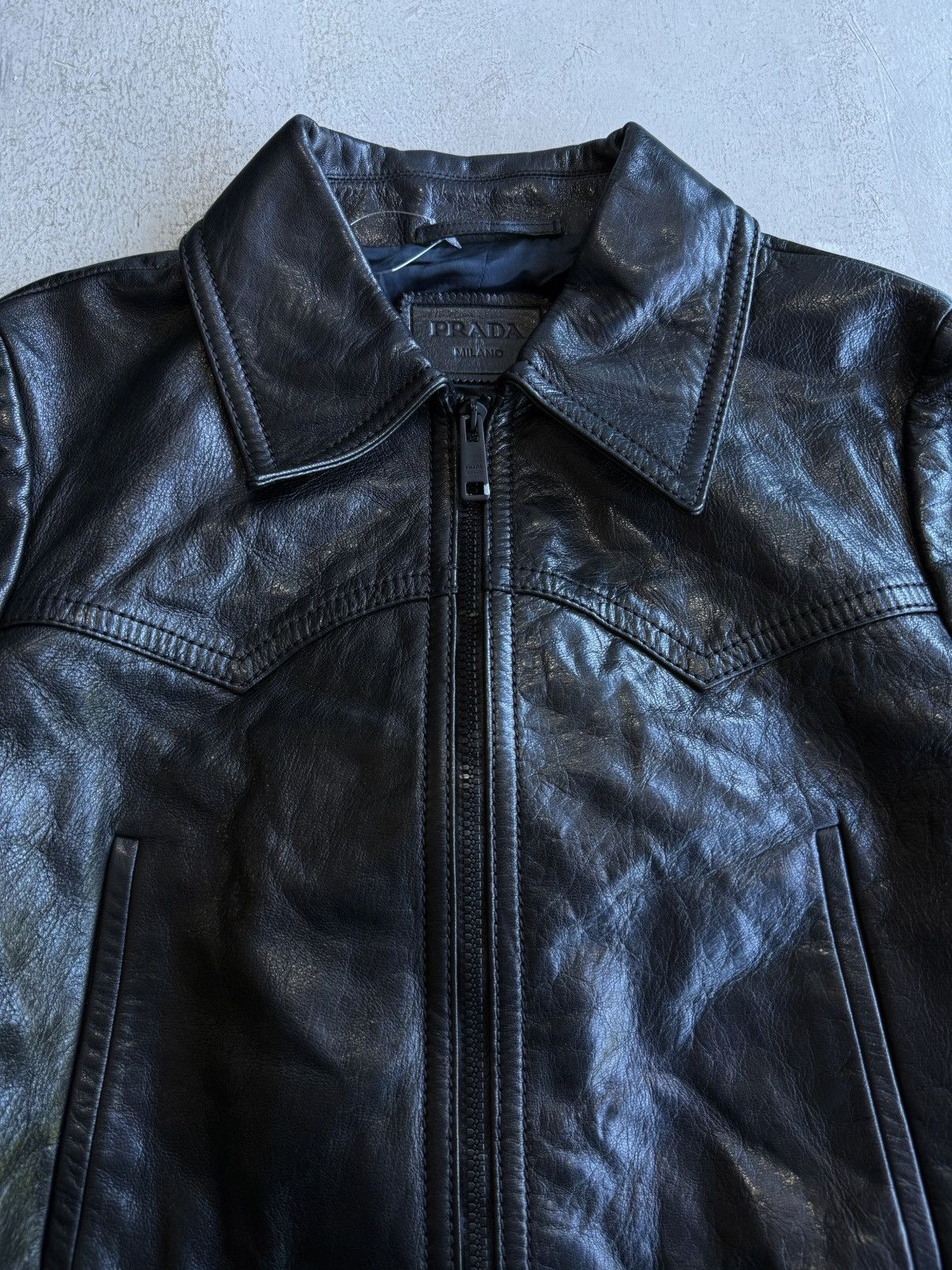 Prada F/W17 Prada - Nappa Leather Biker Jacket Size M / US 6-8 / IT 42-44 - 2 Thumbnail