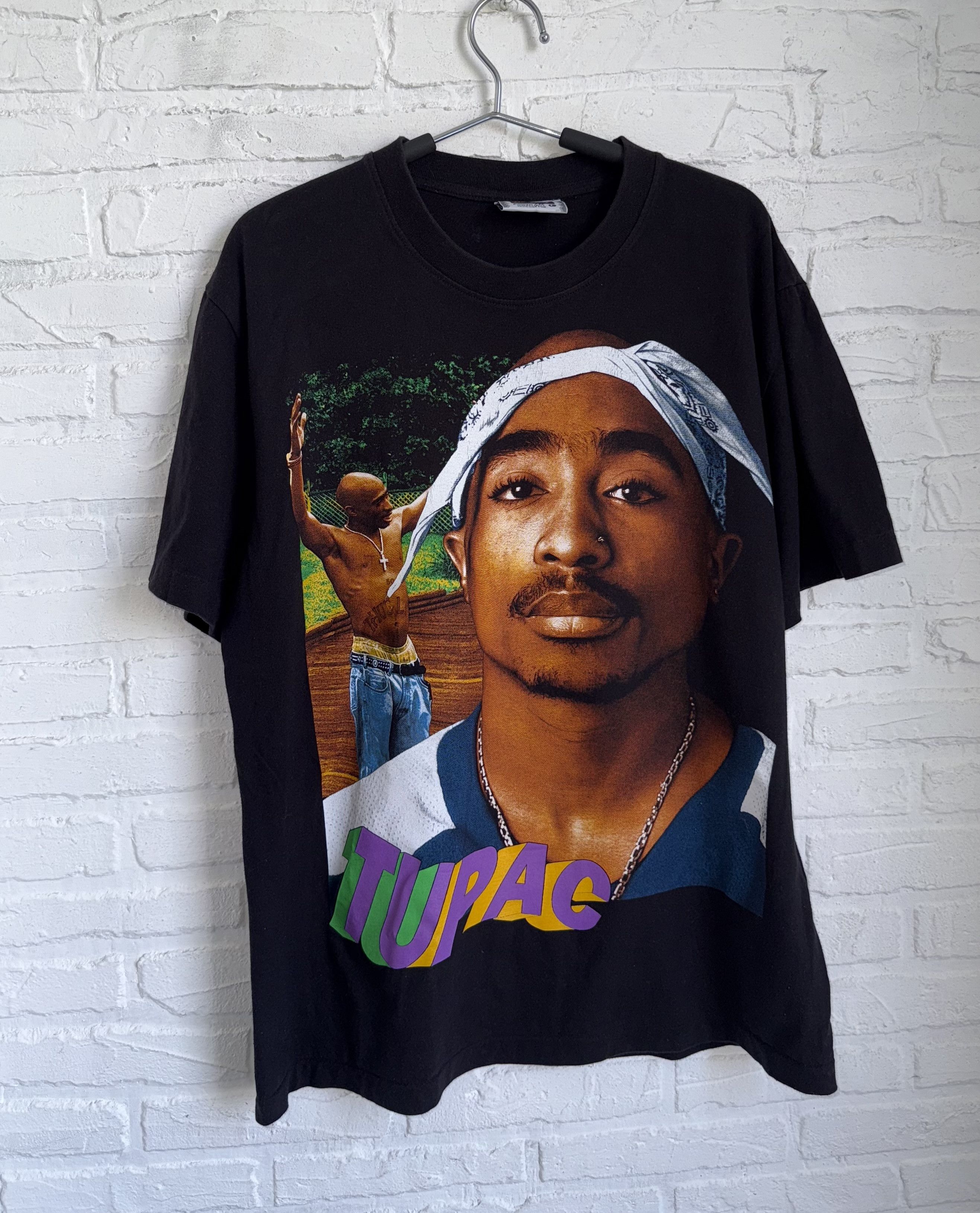 Rap Tees Vintage 90s Tupac Shakur 2pack double sided print t-shirt Size US L / EU 52-54 / 3 - 1 Thumbnail