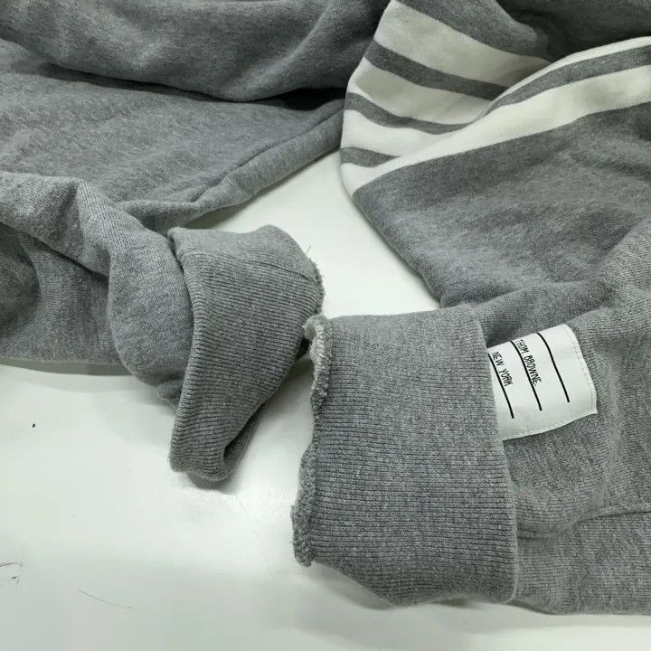 Thom Browne Gray Striped Knitted Sweatpants for Men -2507
