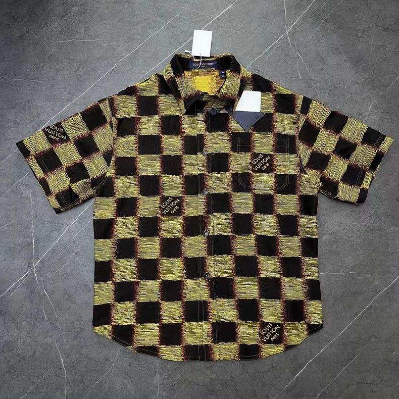 Louis Vuitton louis vuitton black yellow check short sleeve shirt-dmc Size US XS / EU 42 / 0 - 1 Thumbnail