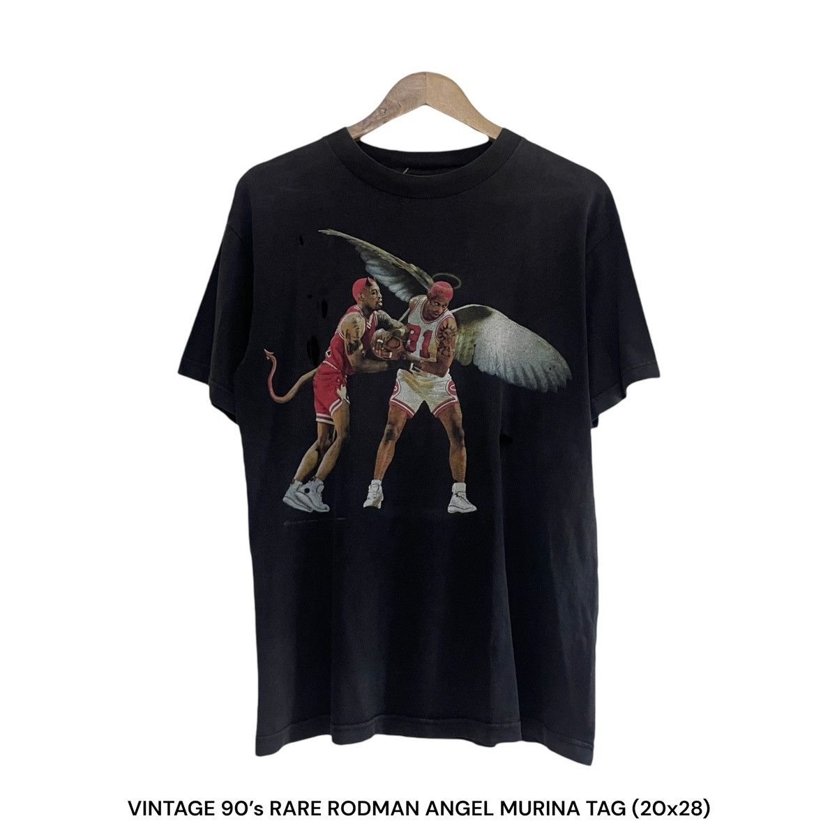 Vintage Vintage 90’s Disstresed Rare Collection Rodman Angel Murina Size US M / EU 48-50 / 2 - 1 Thumbnail