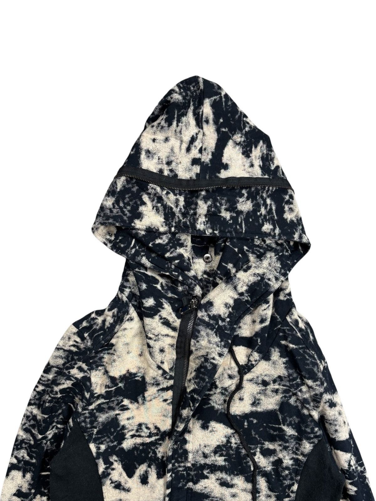 Le Grande Bleu (L.G.B.) 2000s Semantic Design - Marble Dyed Alien Zip Hoodie Size US M / EU 48-50 / 2 - 8 Thumbnail