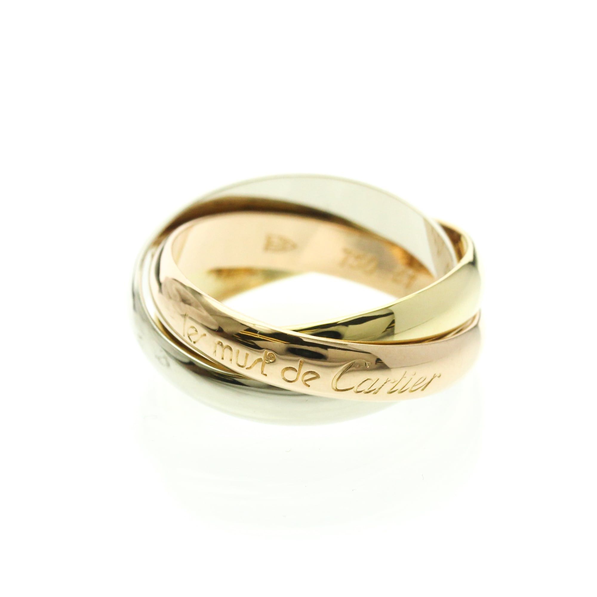 Cartier Cartier Trinity Yellow Gold (18K),Pink Gold (18K),White Gold (18K) Fashion No Stone Band Ring Gold Size ONE SIZE - 1 Thumbnail