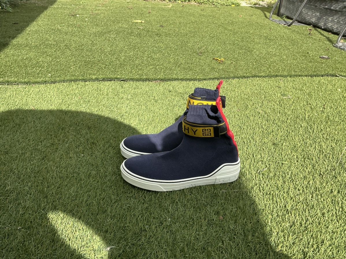 Designer × Givenchy Givenchy George V Sock Blue/Yellow Size US 10.5 / EU 43-44 - 8 Thumbnail