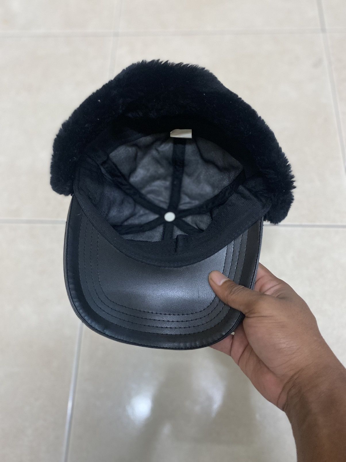 Japanese Brand × Vintage LEATHER TRAPPER HAT WITH EAR WARMER FLAP AIR FORTH AFMDE Size ONE SIZE - 10 Thumbnail