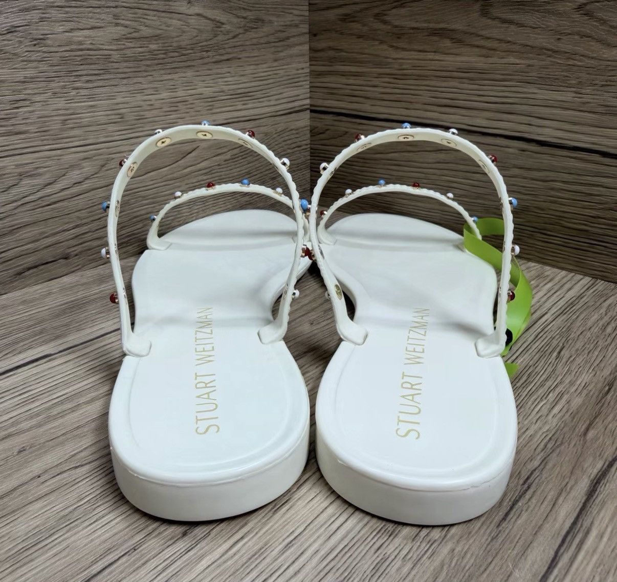 Stuart Weitzman Stuart Weitzman SW White Pearl Slippers J41 Size US 6.5 / IT 36.5 - 5 Thumbnail