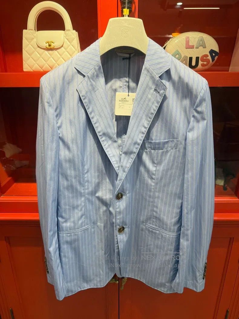 Hermes Hermes Layered Design Light Blue Two-Piece Suit Size 48R - 1 Thumbnail