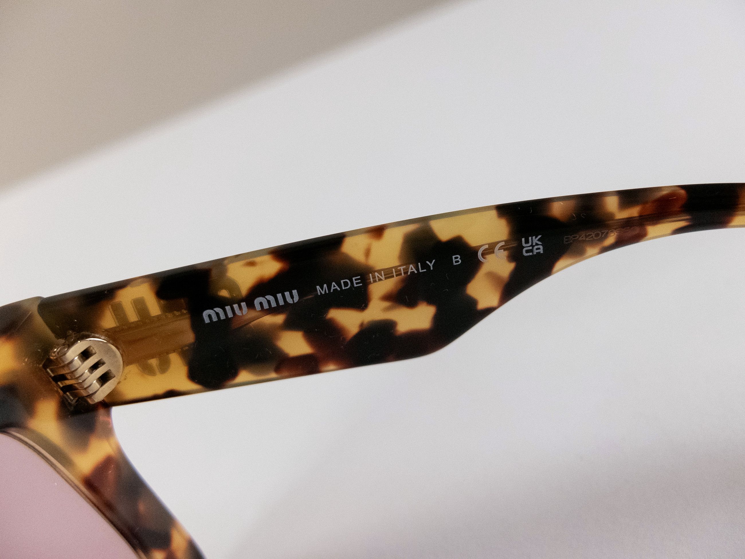 Miu Miu MIU MIU brown tortoise shell butterfly sunglasses authentic Size ONE SIZE - 5 Thumbnail