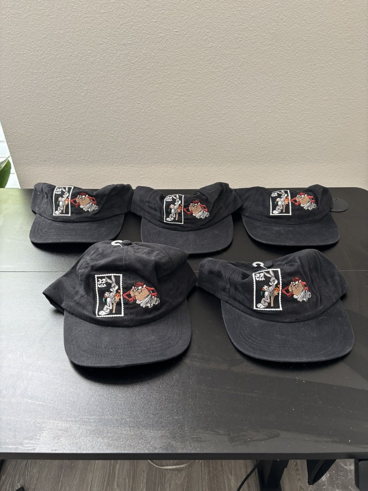 Warner Bros [ Lot of 5] 90s Bugs Bunny Tasmanian Devil Stamp Caps Size ONE SIZE - 1 Thumbnail