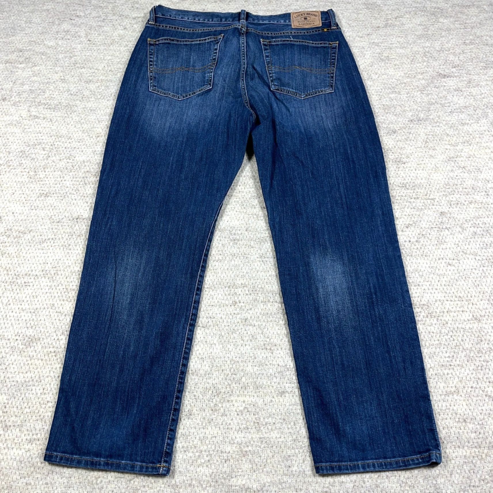 Lucky Brand Lucky Brand Jeans Men 36x30 Straight Blue Denim 5-Pocket Regular Fit Dark Wash Classic American Y2K Mens Size US 36 / EU 52 - 2 Thumbnail